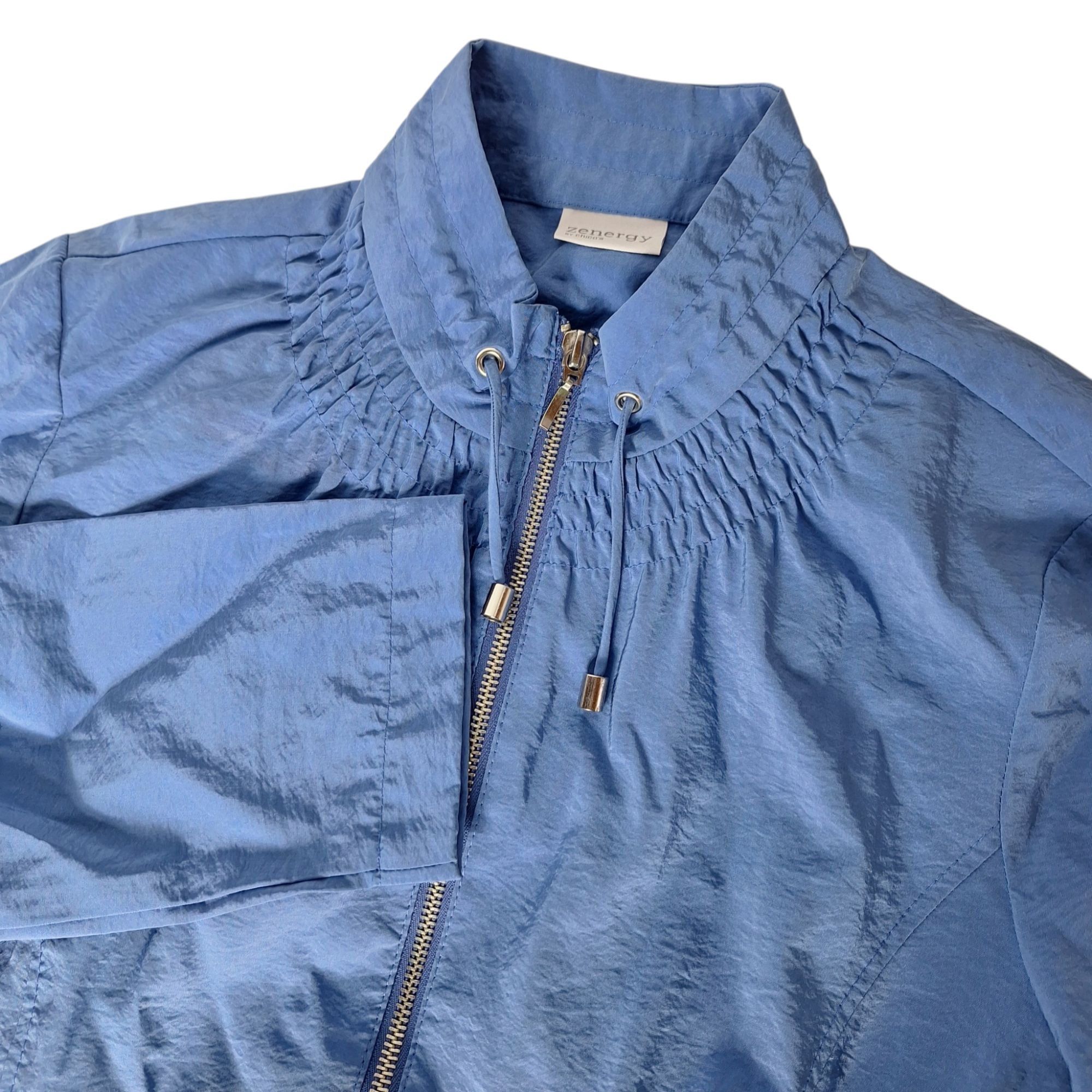 Chicos Zenergy by Chico's Rae Novelty Solid Jacket 1 M 8 Full Zip N Size M / US 6-8 / IT 42-44 - 1 Thumbnail