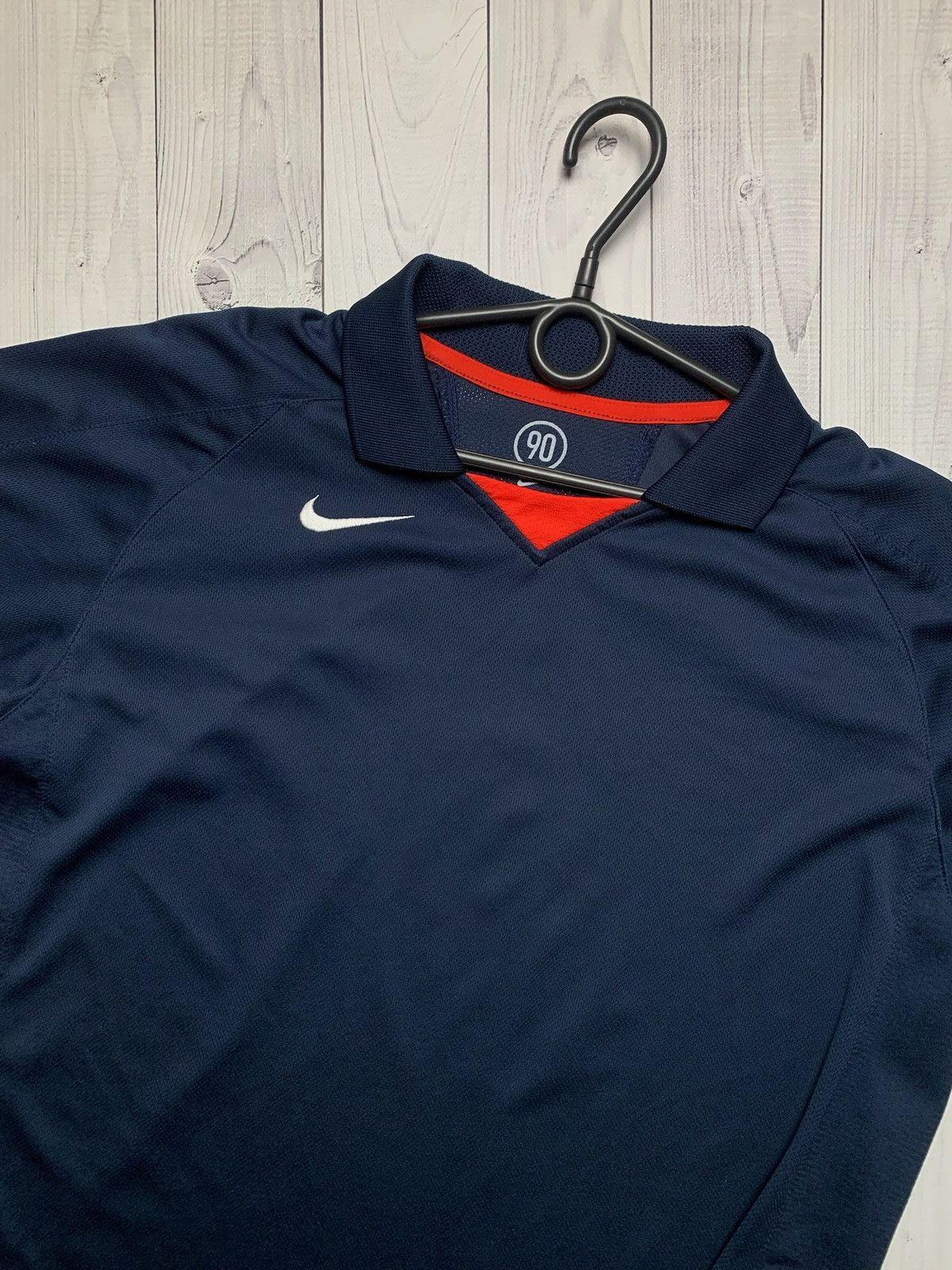 Nike × Vintage Vintage Nike total 90 soccer jersey size M logo navy Size US M / EU 48-50 / 2 - 4 Thumbnail
