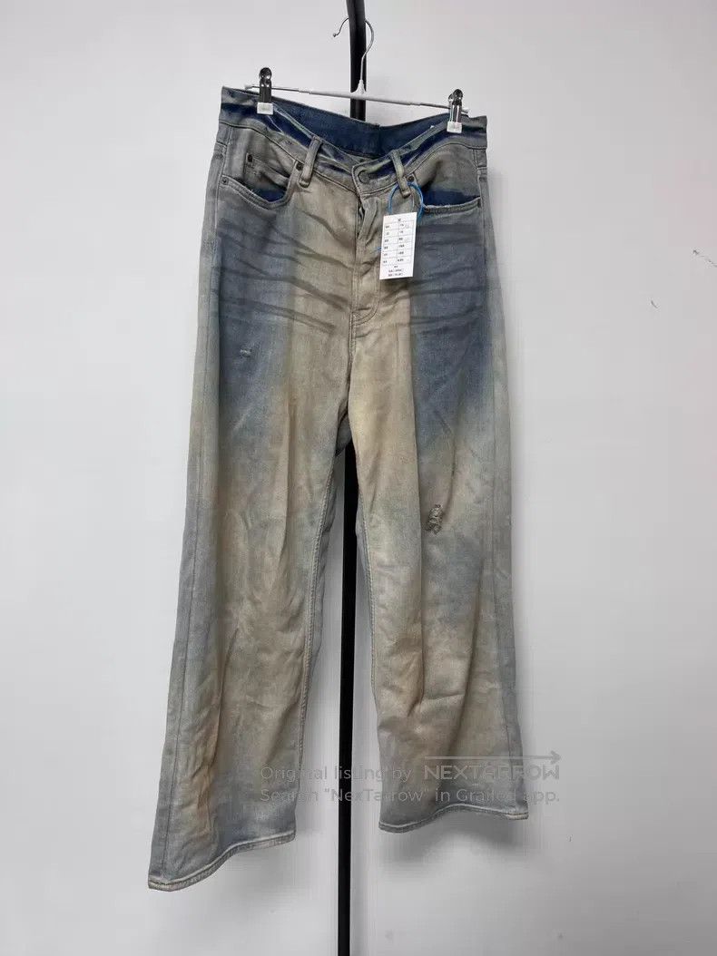 Acne Studios Acne Studios Ripped Design Mid-Rise Loose Wide Leg Denim P Size 30" / US 8 / IT 44 - 1 Thumbnail