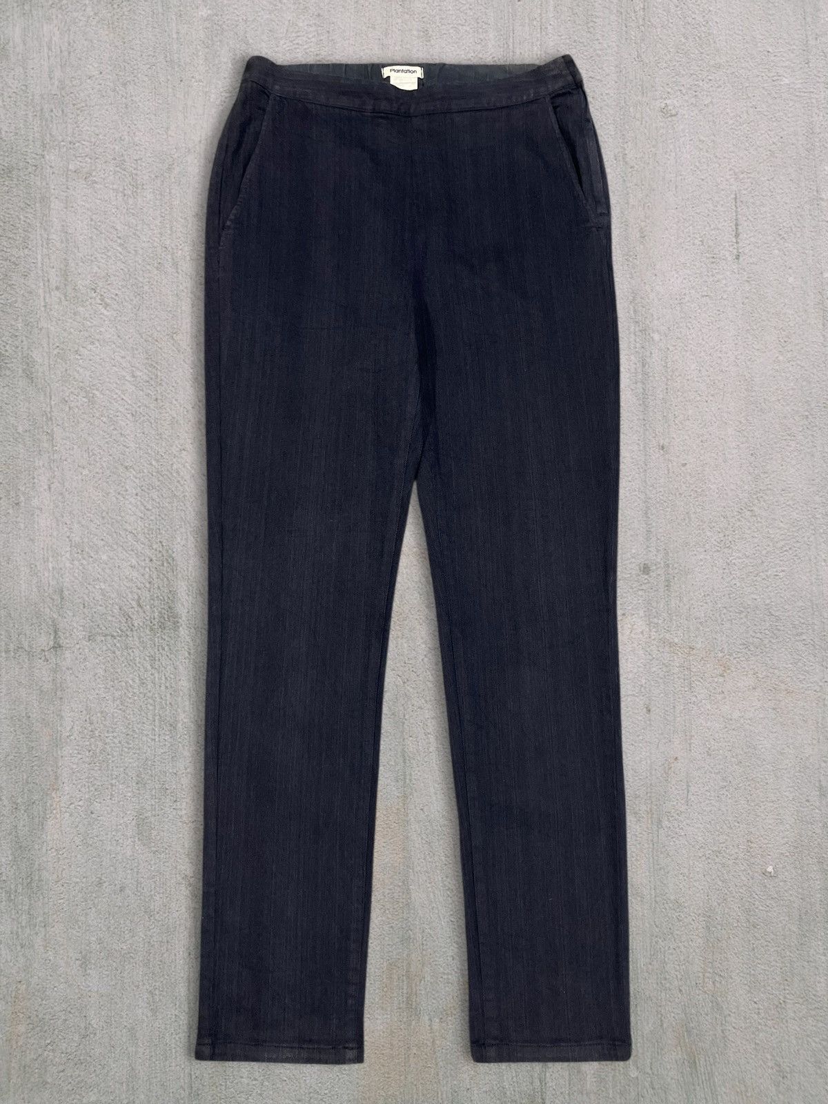 Plantation By Issey Miyake Indigo Cotton Zipped Taper Pants