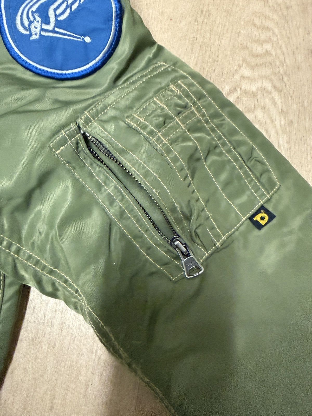Japanese Brand Olive Green Cropped Bomber with Patches Size US S / EU 44-46 / 1 - 5 Thumbnail