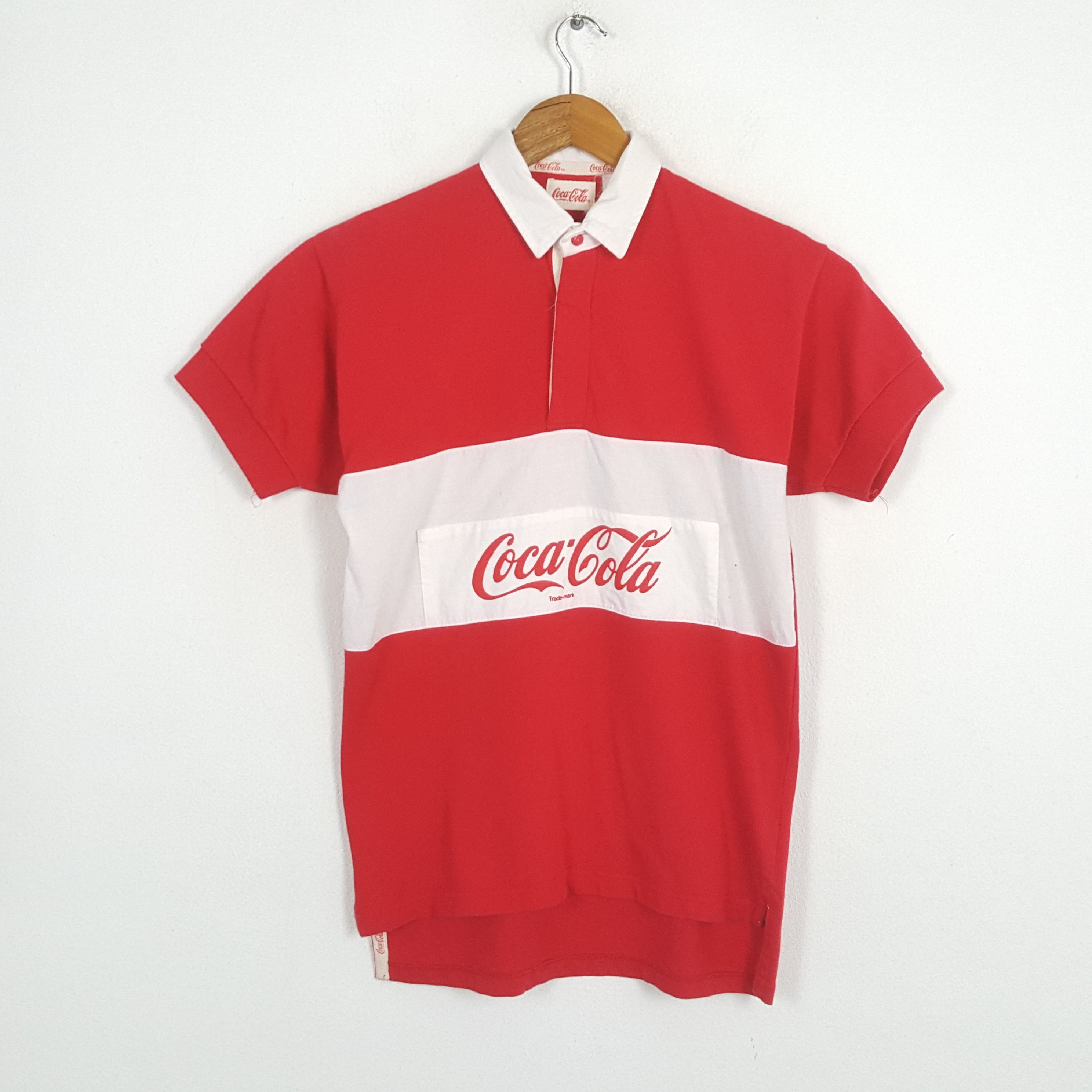 Coca Cola × Vintage Vintage Coca-Cola American Hip-hop Rugby Polos Shirt Size US M / EU 48-50 / 2 - 1 Thumbnail