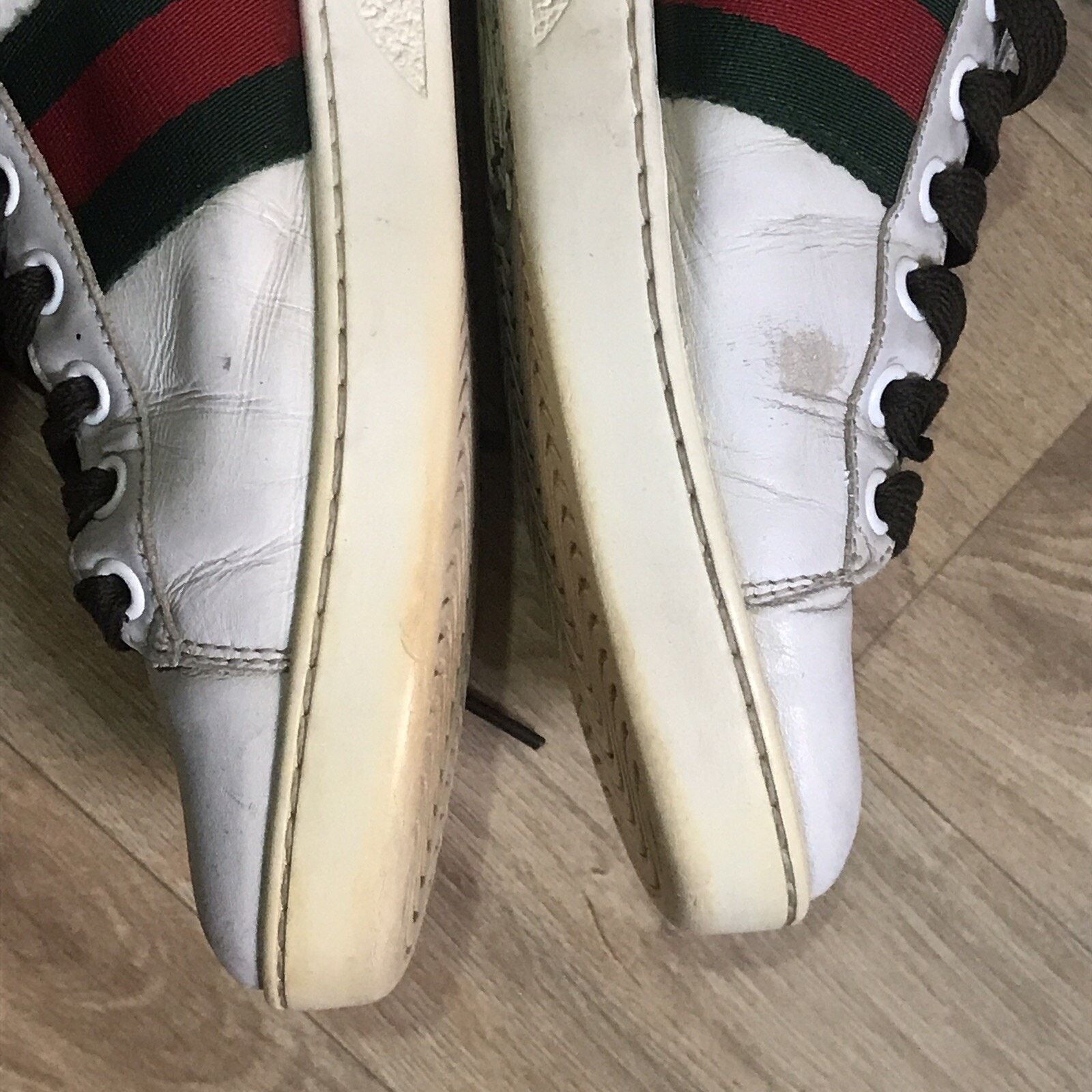 Gucci Gucci Ace Sneakers Embroidered Low-Top shoes leather white Size US 8 / IT 38 - 4 Thumbnail