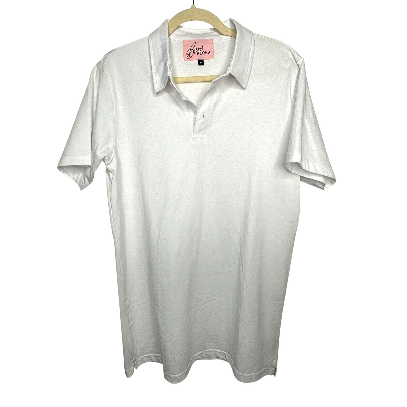 Other NWOT Billy Aloha Bright White Short Sleeve Polo Shirt Medium Size US M / EU 48-50 / 2 - 1 Thumbnail