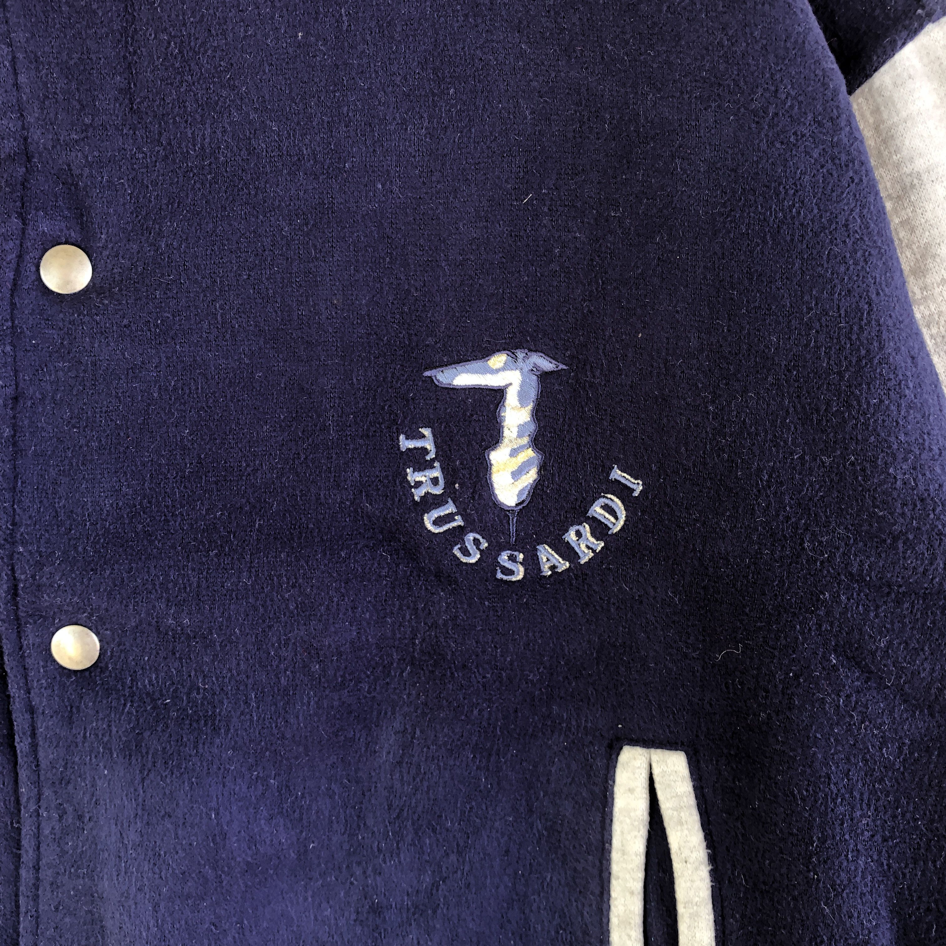 Trussardi × Vintage Vintage Trussardi Varsity Jacket Letterman Wool Jackets Size US XL / EU 56 / 4 - 7 Thumbnail