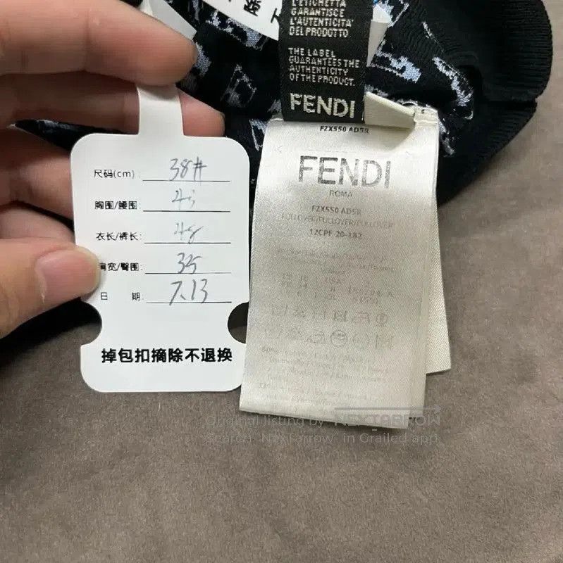Fendi Fendi Blue Cotton Women's T-shirt . Size M / US 6-8 / IT 42-44 - 4 Thumbnail