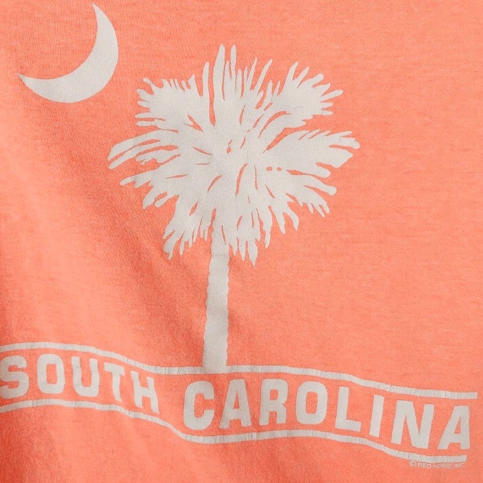 Fruit Of The Loom Fruit of the Loom South Carolina T Shirt Mens Size Medium Orange Travel Destination Tee Size US M / EU 48-50 / 2 - 5 Thumbnail