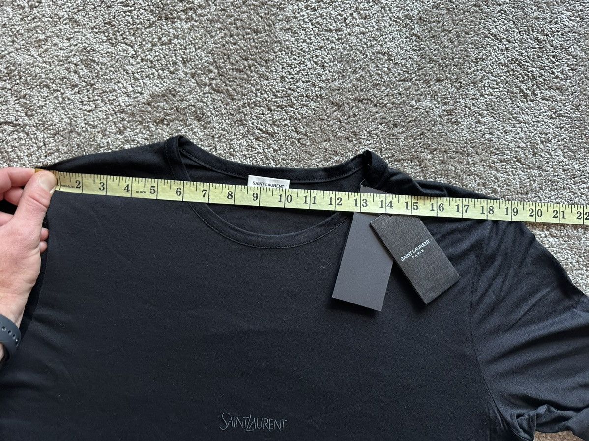 Saint Laurent Paris $620 FW23 Saint Laurent black logo viscose t shirt BNWT M Size US M / EU 48-50 / 2 - 6 Thumbnail