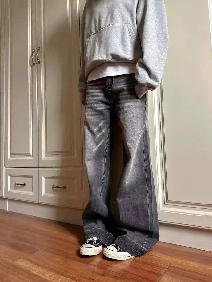 Japanese Brand Washed vintage Y2K micro flare cat whisker jeans Size US 32 / EU 48 - 2 Thumbnail