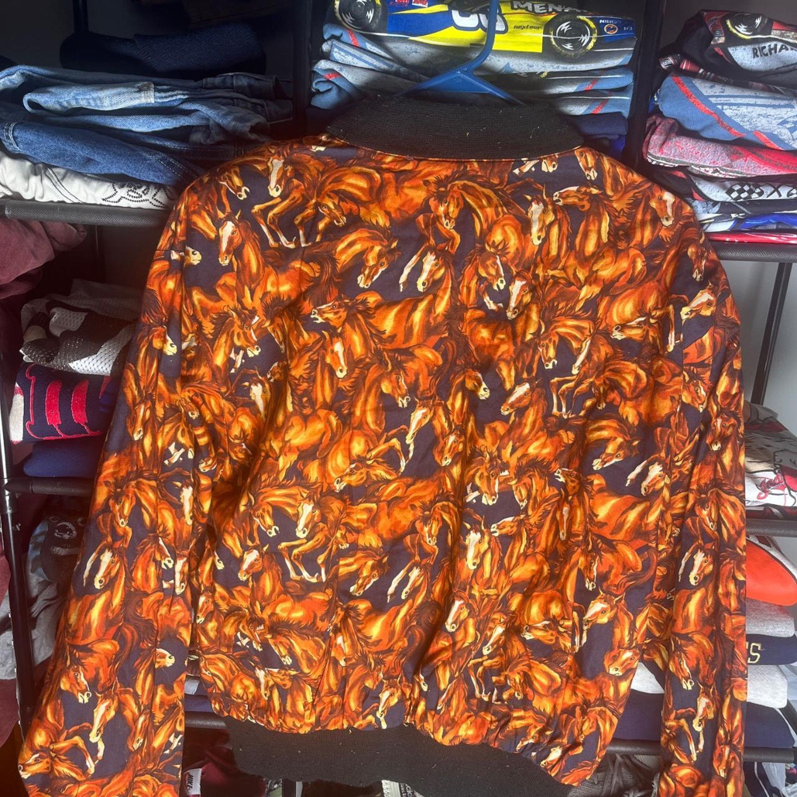 Vintage Vintage Horse all over print bomber jacket Size L / US 10 / IT 46 - 2 Thumbnail