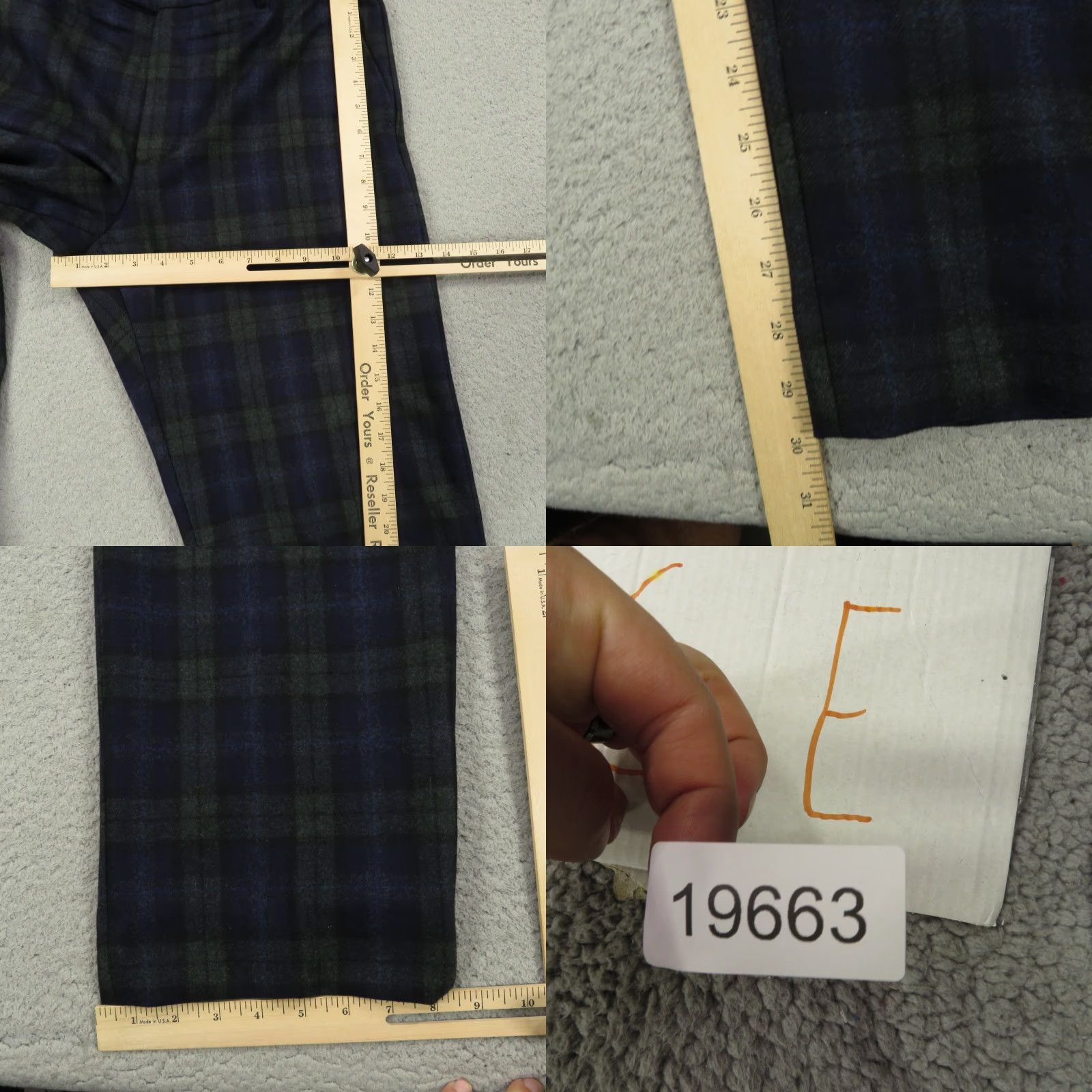 Peter Millar Peter Millar Pants Mens 35x30 Wool Navy Blackwatch Tartan Plaid Golf Trousers Dress Pants Size US 35 - 10 Thumbnail