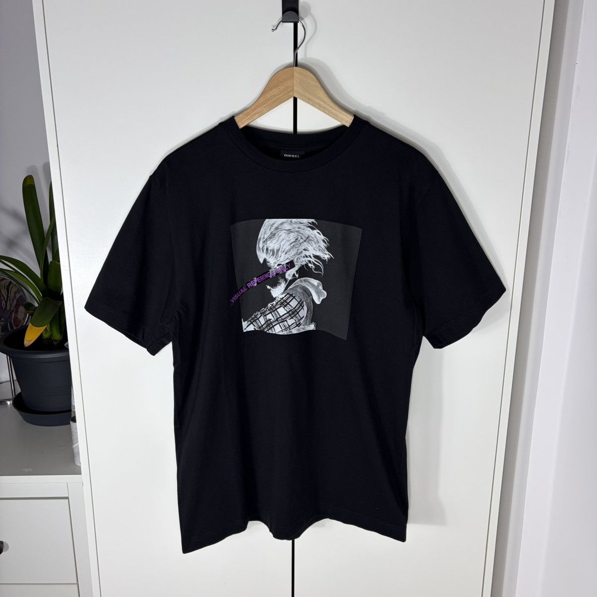 Diesel Diesel Visual Reference Only Big Print Logo Black Tee Y2K Size US M / EU 48-50 / 2 - 1 Thumbnail