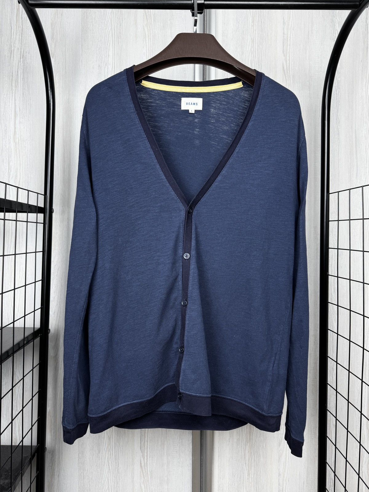 Beams Japan Beams Japan classic knitted cotton v-neck cardigan Size US L / EU 52-54 / 3 - 2 Thumbnail