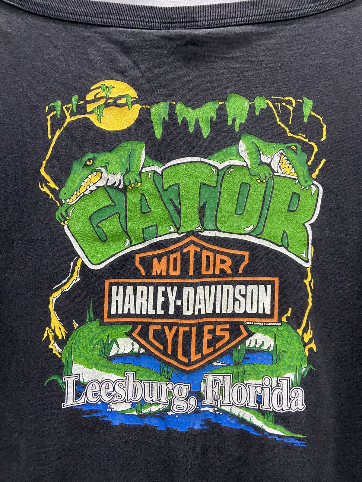 Harley Davidson VINTAGE HARLEY DAVIDSON 80’s VENOM GATOR MUSCLE TEE Size US XXL / EU 58 / 5 - 5 Thumbnail