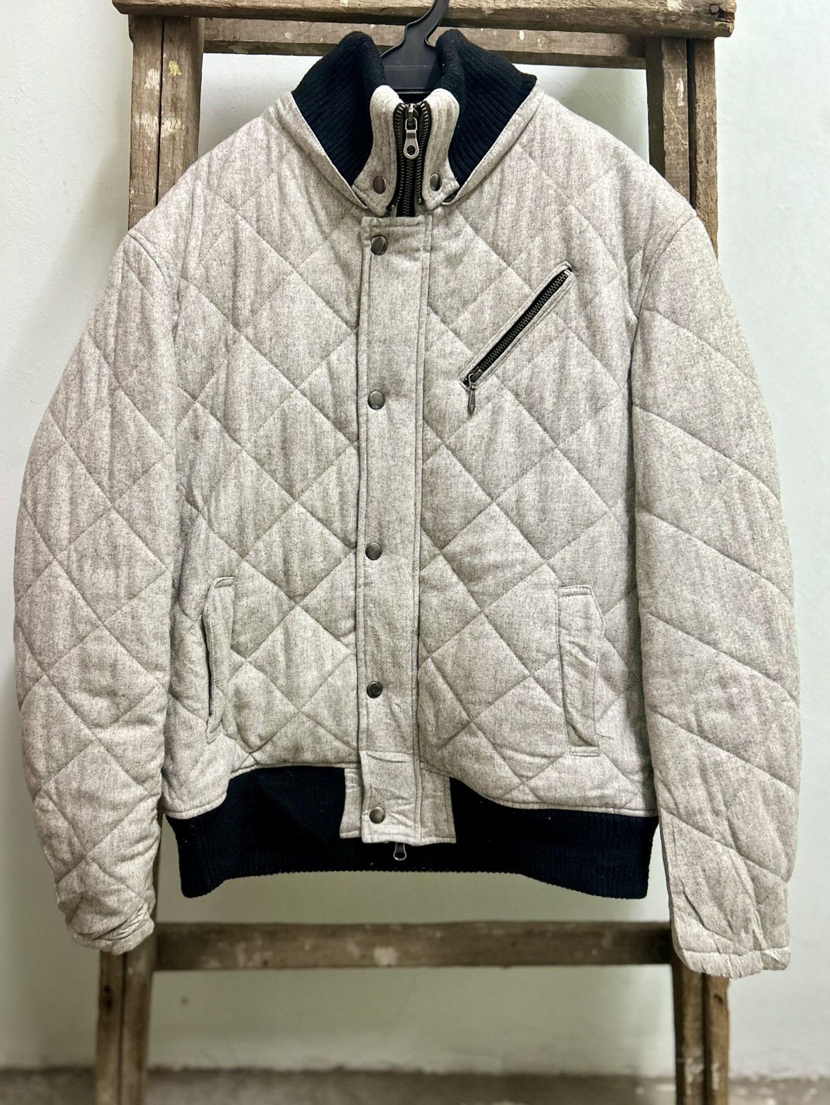 Michel Klein Vintage Michel Klein Quilted Bomber Jacket Size US M / EU 48-50 / 2 - 1 Thumbnail