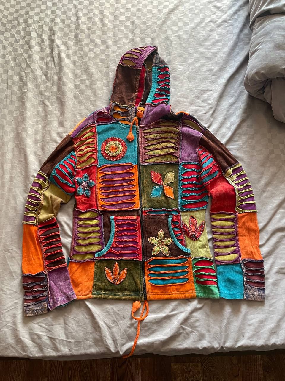Other Avant Garde Y2K Nepal Patchwork Zip Up Elf Hoodie Vintage Size US M / EU 48-50 / 2 - 1 Thumbnail