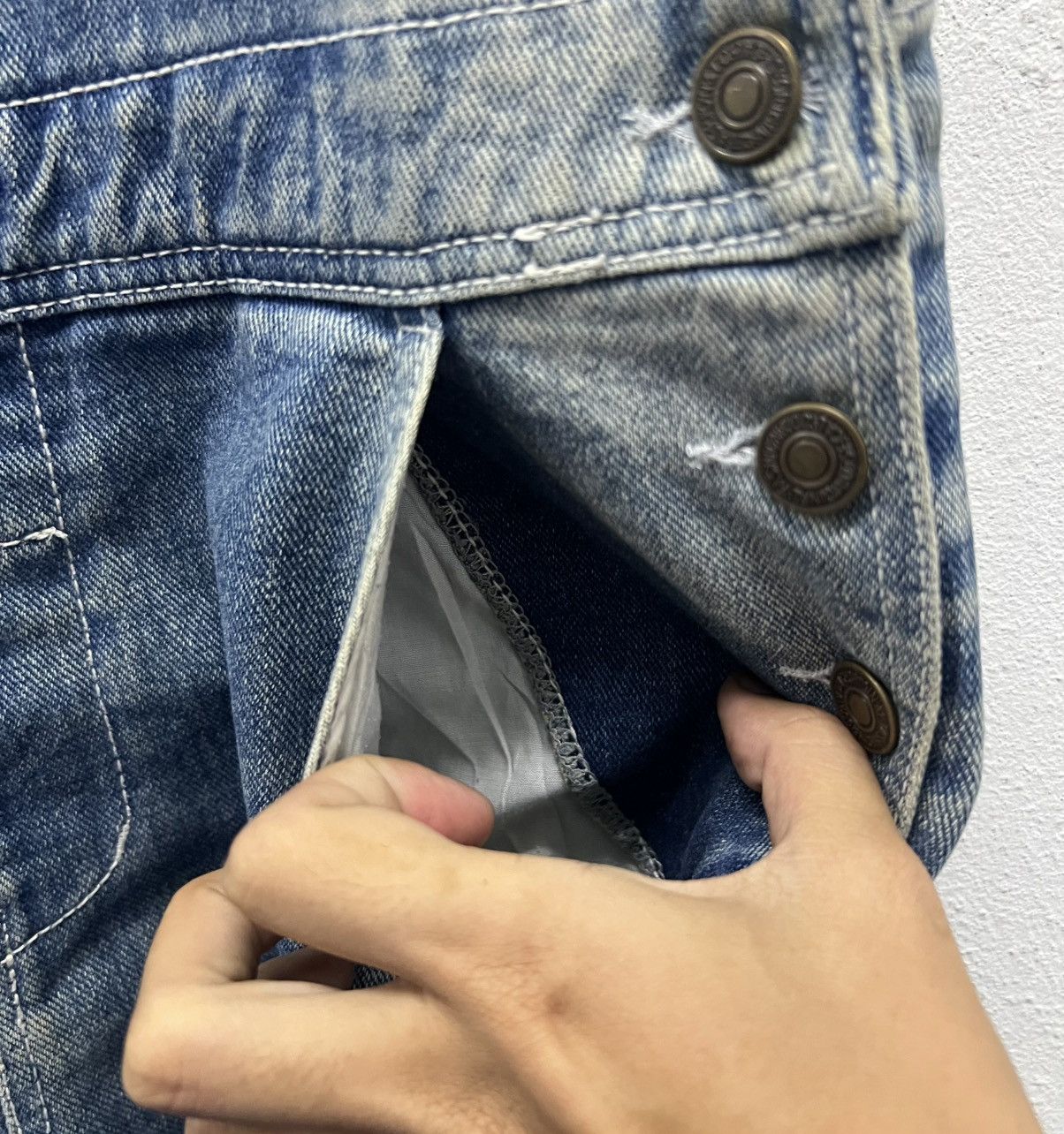 Japanese Brand × Vintage Vintage Y2K Style Tocador Distressed Denim Overalls Size US 34 / EU 50 - 9 Thumbnail