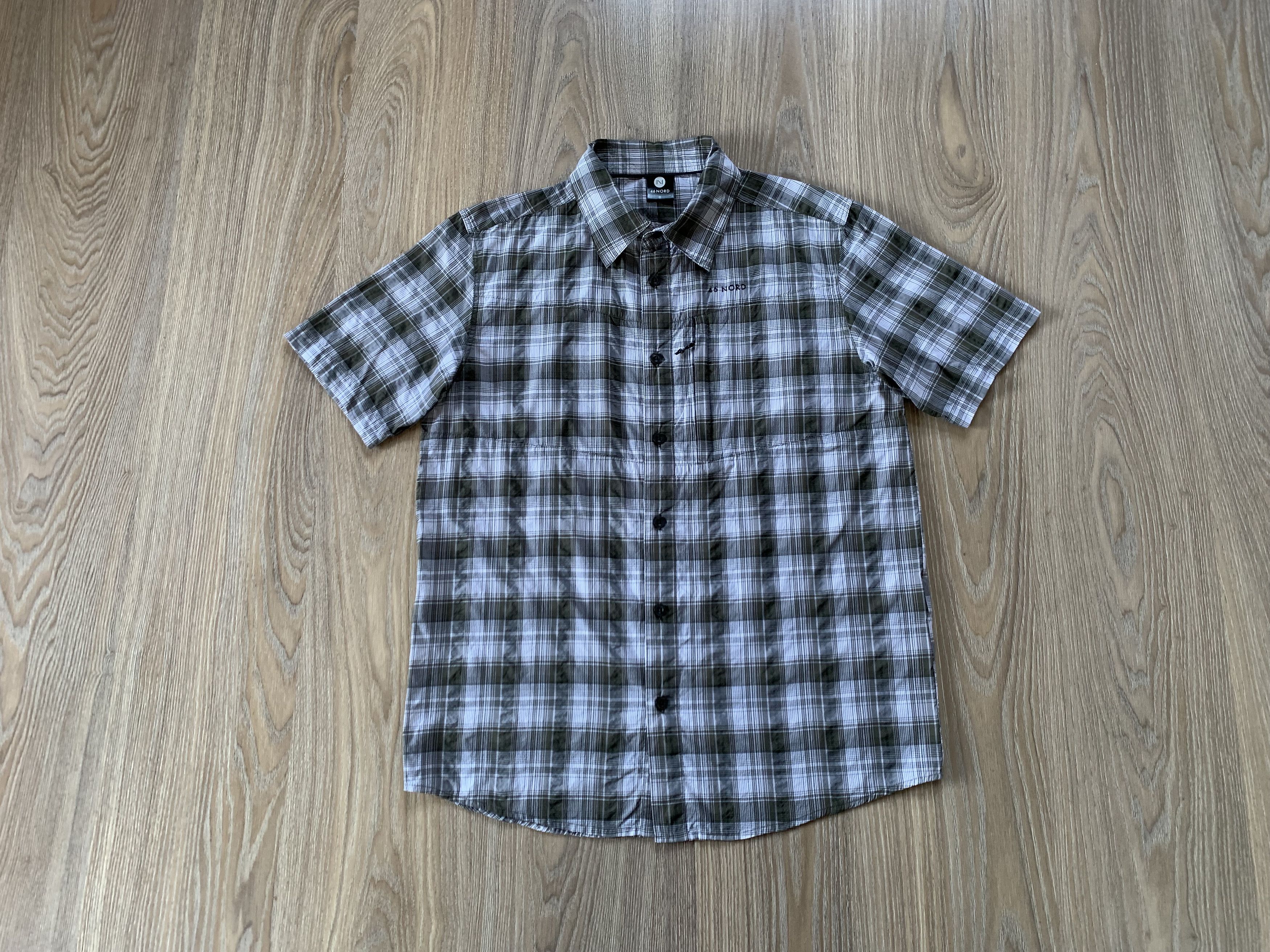 Other Men's 46 Nord Hiking Trekking Plaid Short Sleeve Shirt Size US S / EU 44-46 / 1 - 1 Thumbnail