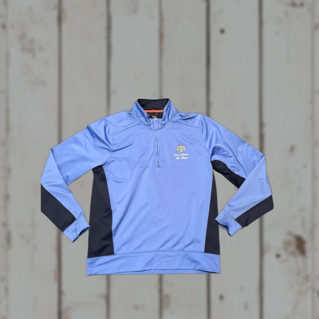 Vintage F&G Tech Trump National LA Pullover Mens Blue 1/2 Zip Golf Performance Stretch M - Regular, Breathable, Lightweight, Standout Golf Apparel Size US M / EU 48-50 / 2 - 1 Thumbnail