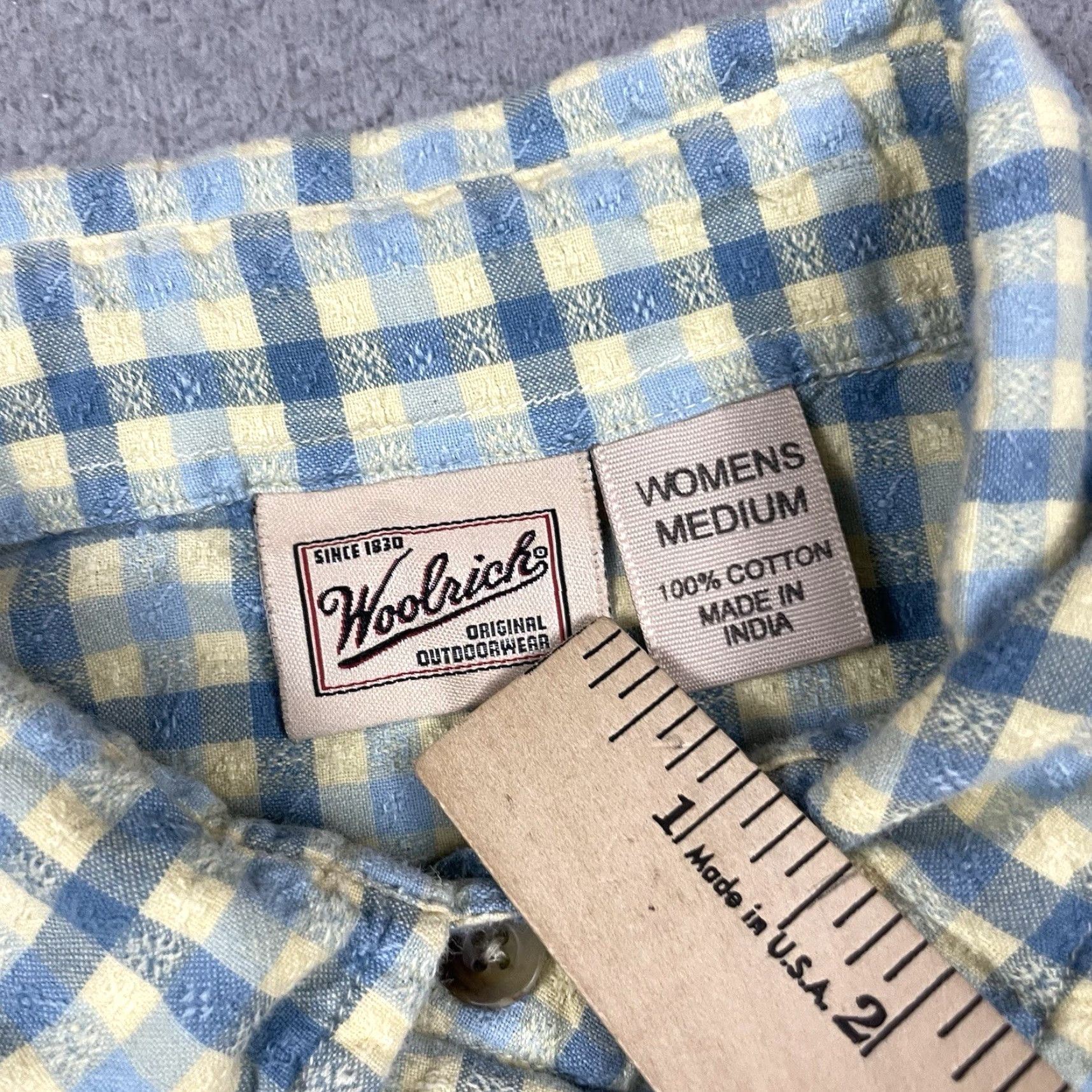 Vintage VINTAGE Woolrich Shirt Womens M Green Yellow Tank Mom Casual Summer Ladies Button M Size M / US 6-8 / IT 42-44 - 5 Thumbnail