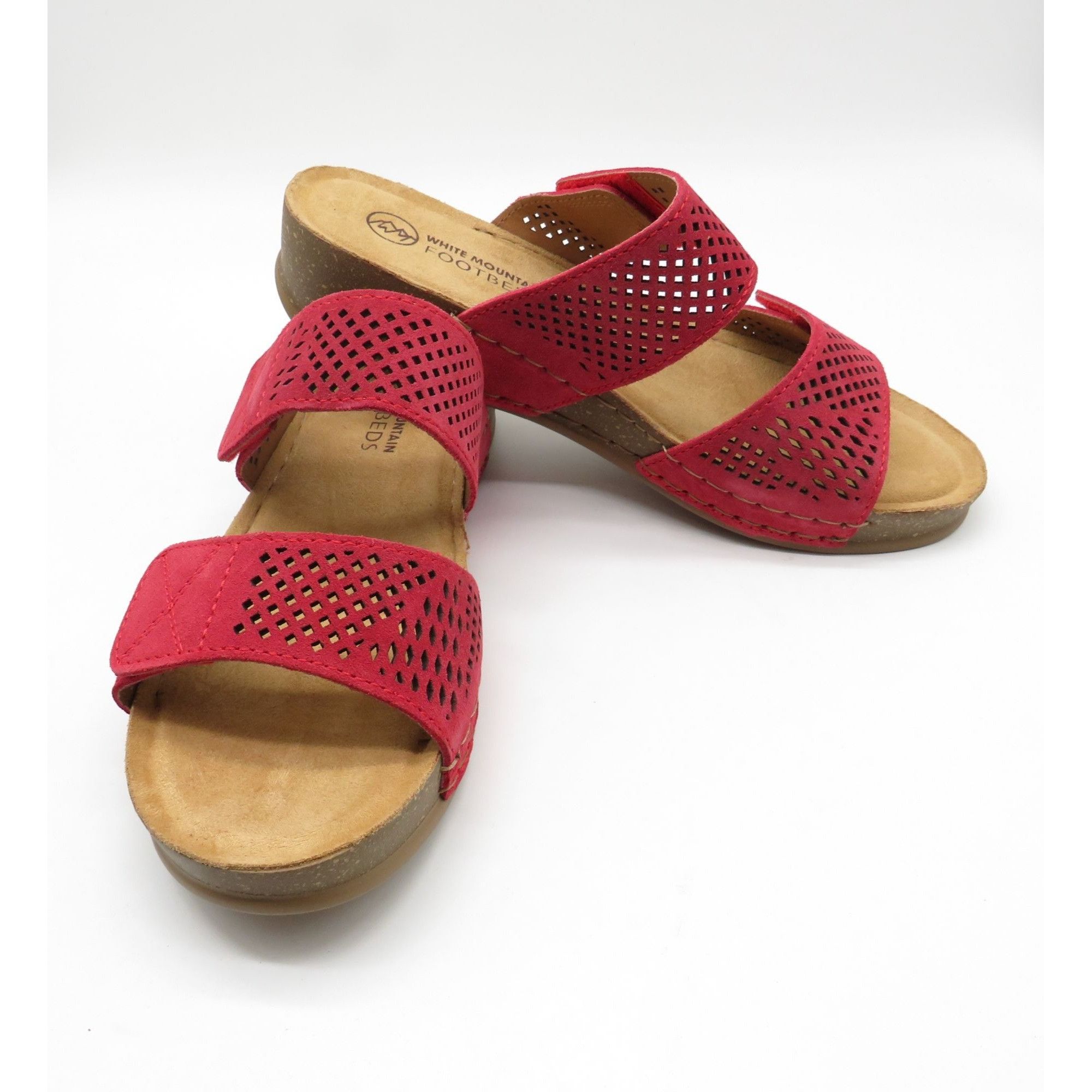 Other White Mountain Footbeds Ferula Red Suede Leather Sandals Siz Size US 10 / IT 40 - 4 Thumbnail