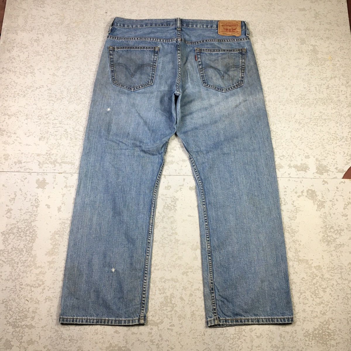 Levi's × Vintage Levis 569 Loose Straight Distress Insane Dirty Jeans Size US 36 / EU 52 - 2 Thumbnail