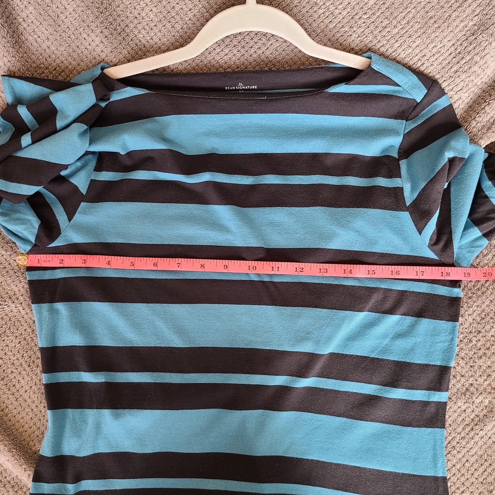L.L. Bean LL Bean Signature Striped Shirt M Blue/Black Size M / US 6-8 / IT 42-44 - 3 Thumbnail