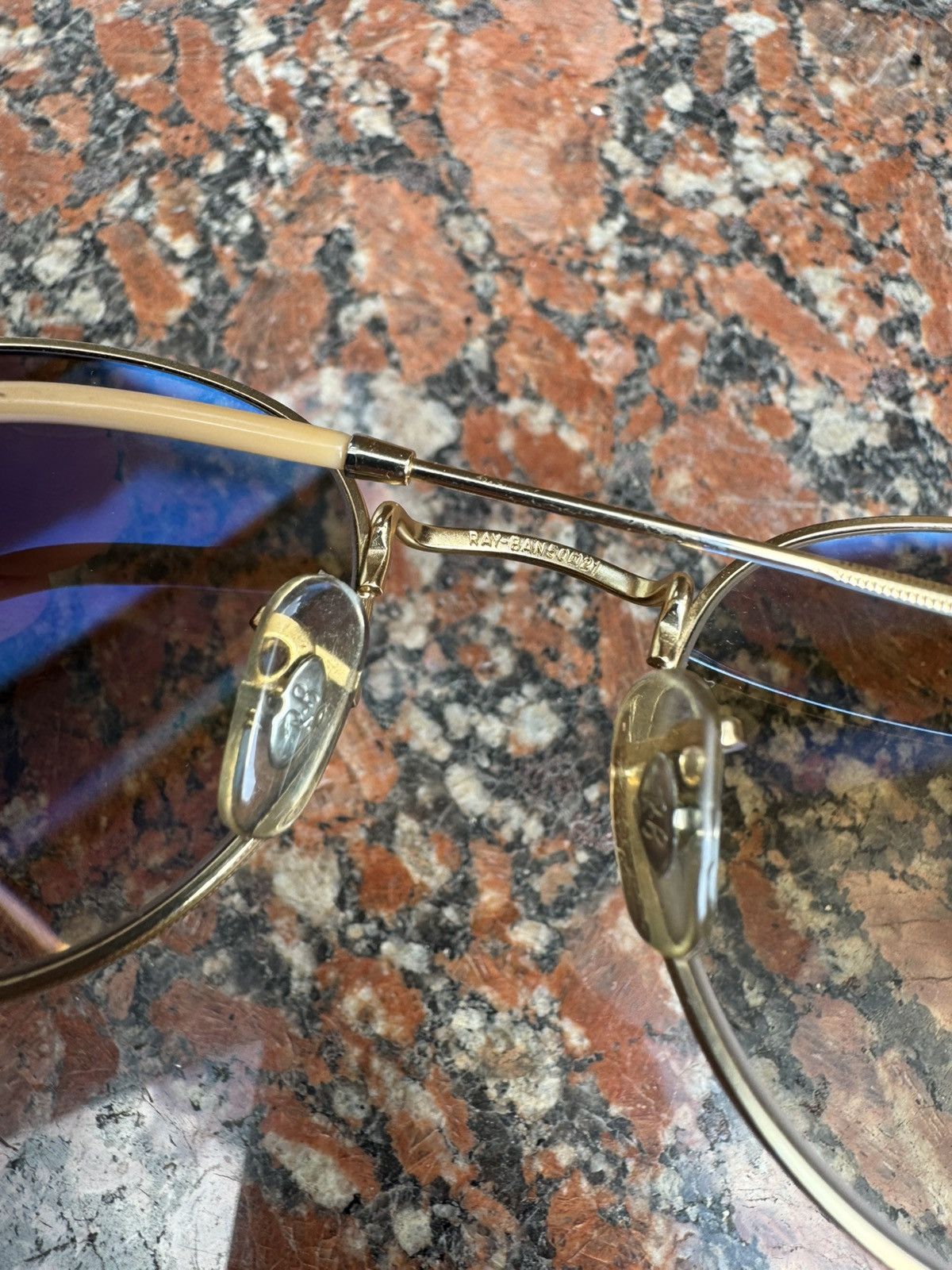 RayBan Ray Ben Sunglasses Metal Gold Frame Brown Gradient Size ONE SIZE - 7 Thumbnail