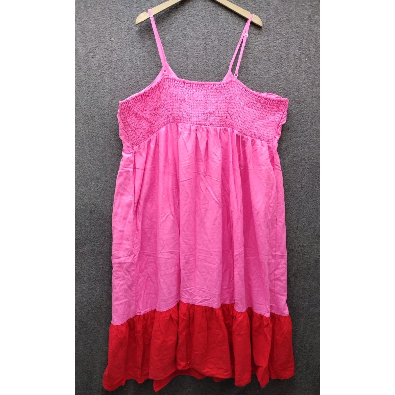 Pinko Tabitha Brown Pink Sleeveless Tie Front Midi Dress 4X Womens Plus Pink Tie Front Midi Dress Size XXL / US 16-18 / IT 52-54 - 2 Thumbnail