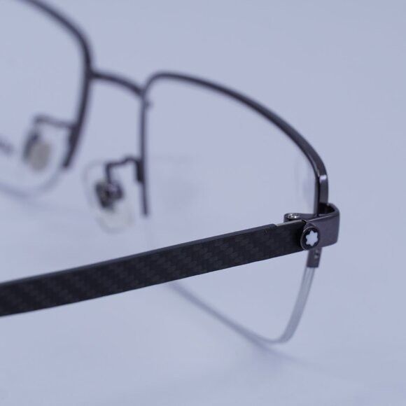 Montblanc Montblanc MB0188O 006 Eyeglasses Grey 57mm Rectangle Frame Size ONE SIZE - 5 Thumbnail