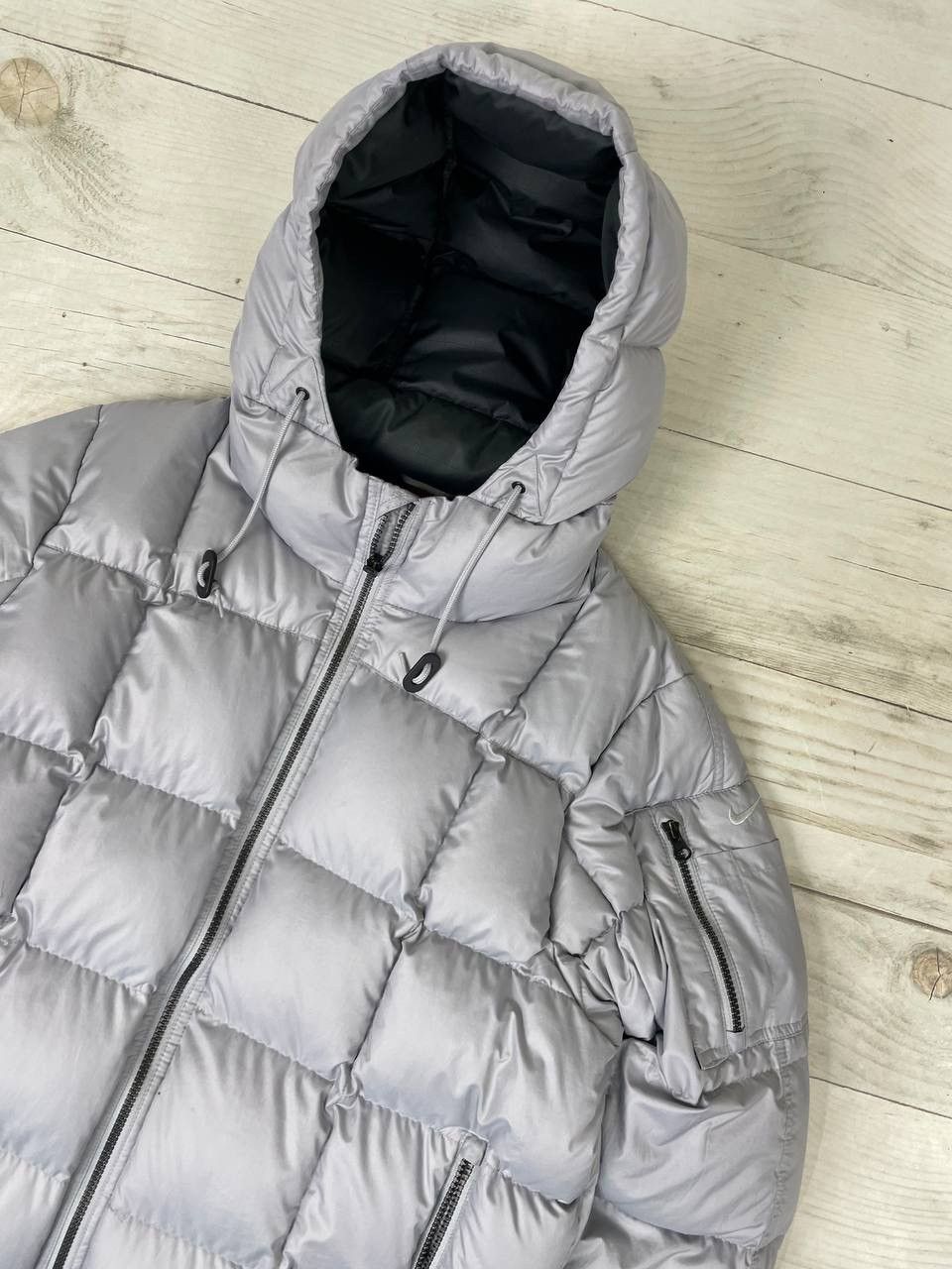 Nike Vintage Nike Down Hooded Jacket 00s Travis Style Y2K Size US M / EU 48-50 / 2 - 2 Thumbnail