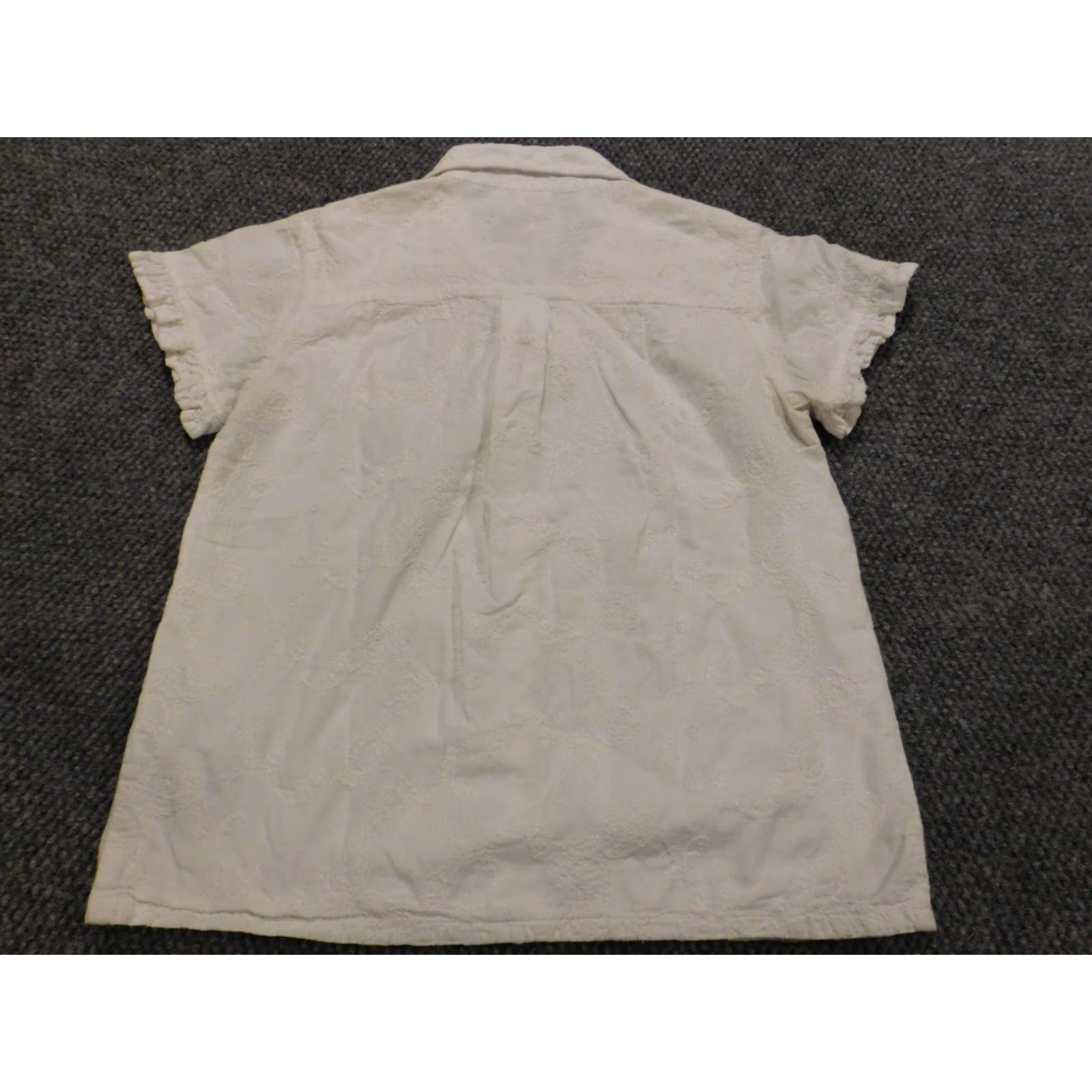 Sugar Plum Pretty Sugar Woman Pajama Top M White Solid Long Sleeve Rayon Button Down Camisole Style Cartoon Womens M Size M / US 6-8 / IT 42-44 - 6 Thumbnail