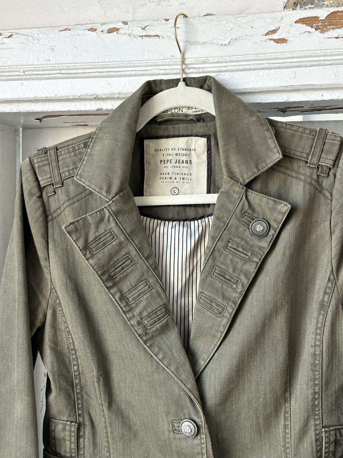 Beauty Beast × Le Grande Bleu (L.G.B.) × Vintage Vintage Khaki Metal Buttons Jacket Size L / US 10 / IT 46 - 5 Thumbnail