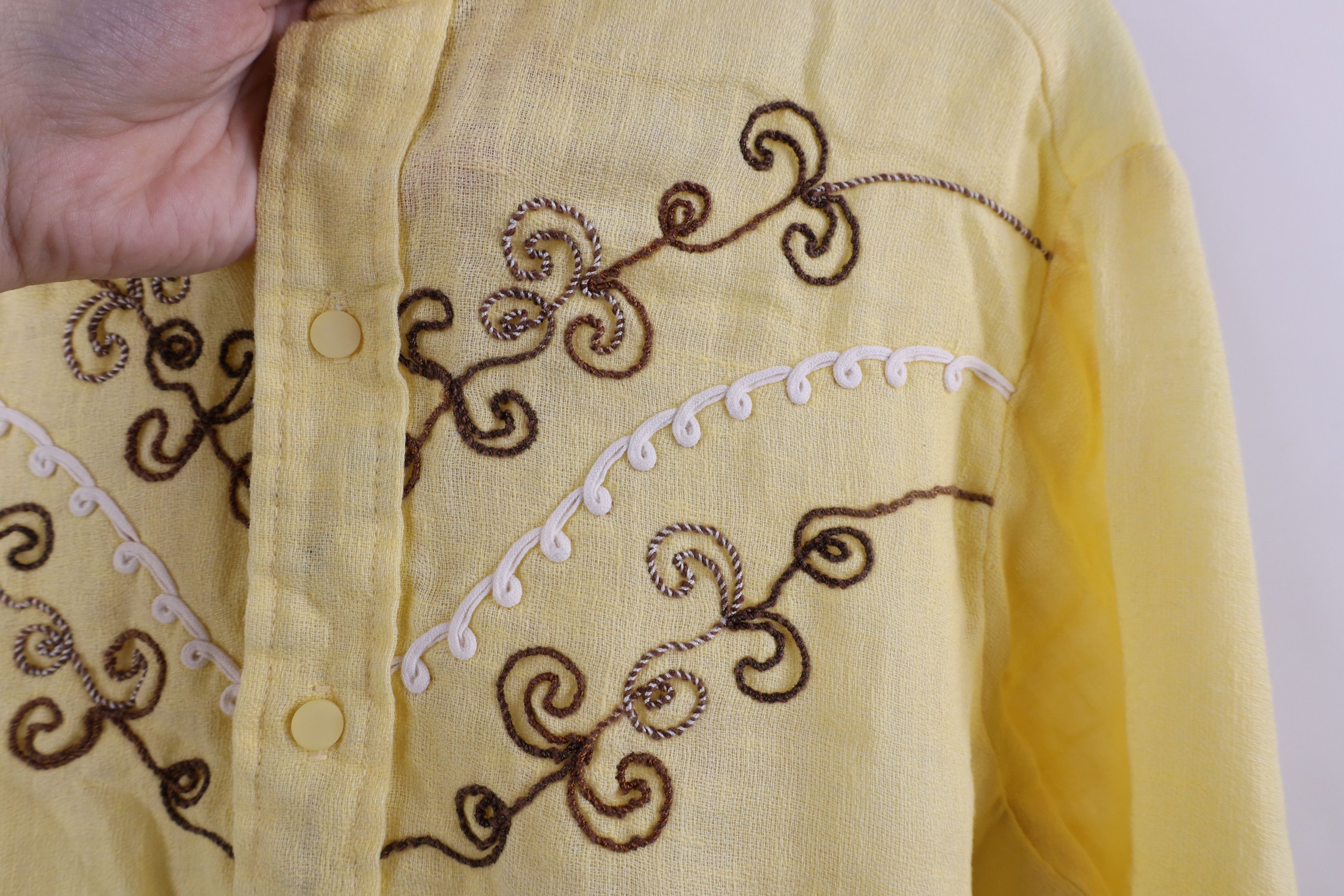 Vintage Vintage 60s 70s Rockabilly Chain Stitch Western Button Shirt Size US M / EU 48-50 / 2 - 9 Thumbnail