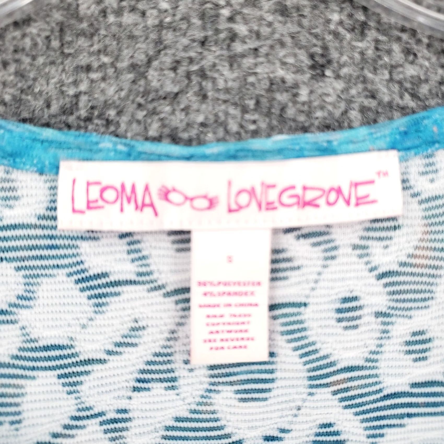 Vintage Leoma Lovegrove Top Womens S Small Blue Tunic Floral Asymmetric Short Sleeve Size S / US 4 / IT 40 - 5 Thumbnail