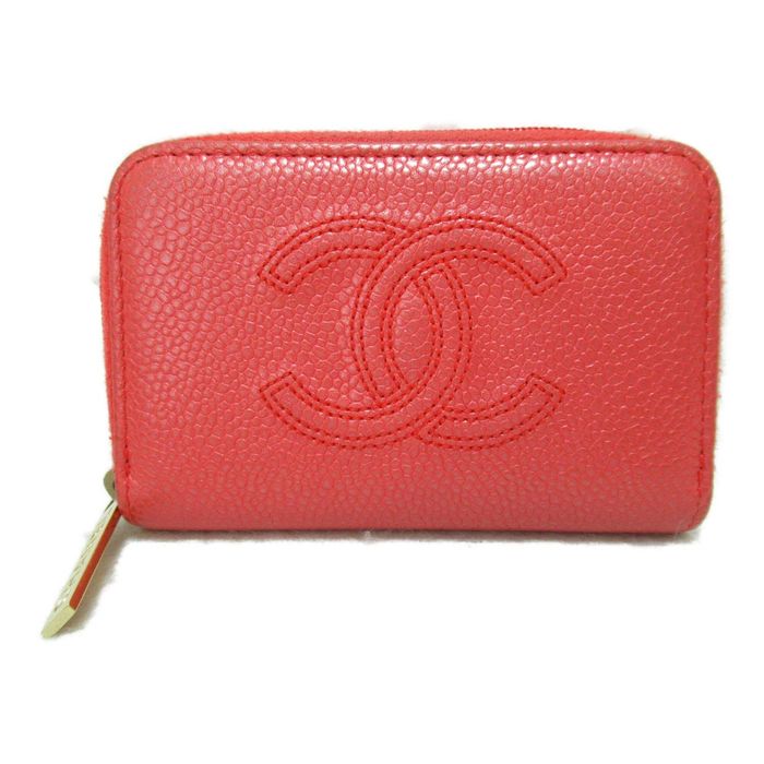 Chanel CHANEL coin purse Pink Caviar Skin (Grained Calf)