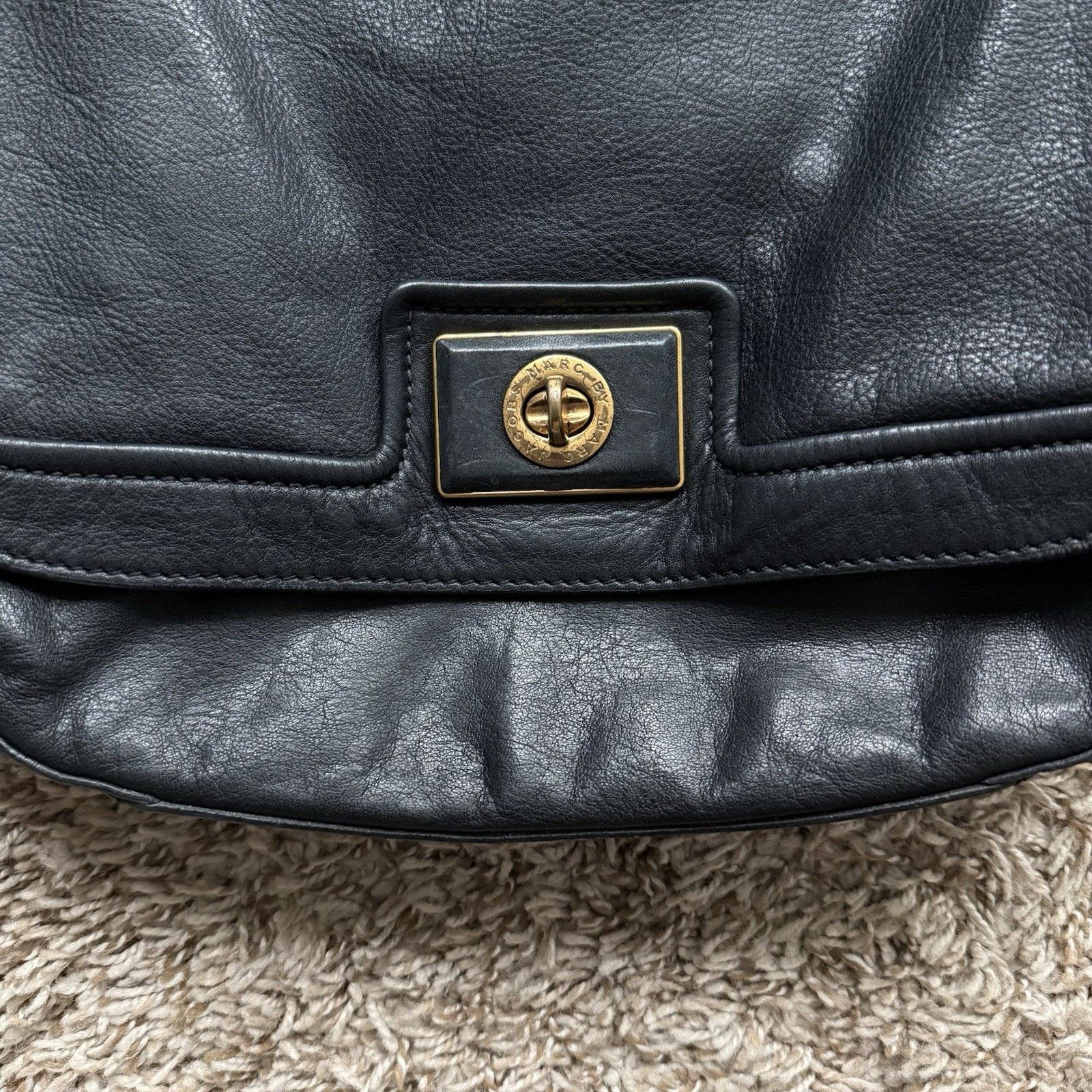 Marc Jacobs × Marc by Marc Jacobs Marc By Marc Jacobs Messenger Bag Black Leather Purse Size ONE SIZE - 11 Thumbnail