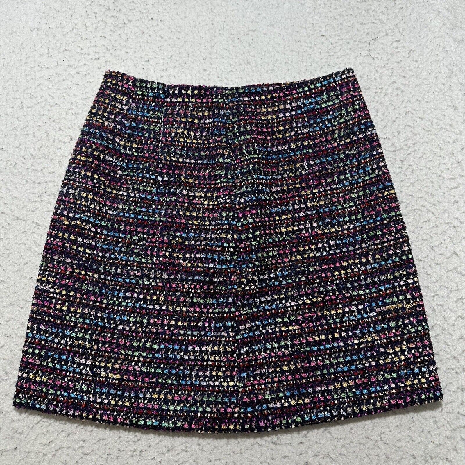 Loft LOFT 2 Shimmer Textured Shift Skirt Colorful Mini Skirt Size 26" / US 2 / IT 38 - 1 Thumbnail
