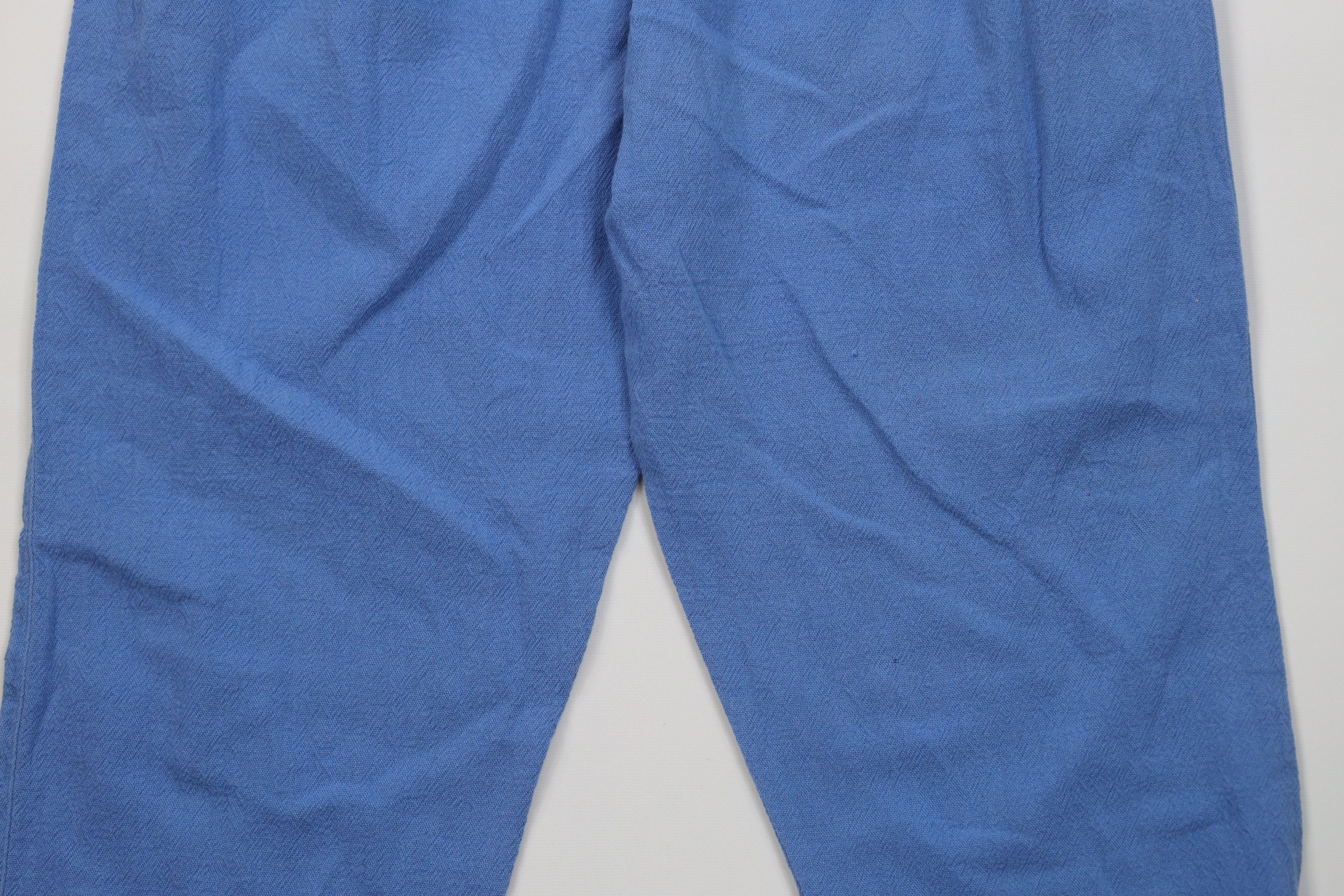 Vintage Vintage 90s Streetwear Gauzy Cotton Wide Leg Pants Blue USA Size 30" / US 8 / IT 44 - 11 Thumbnail