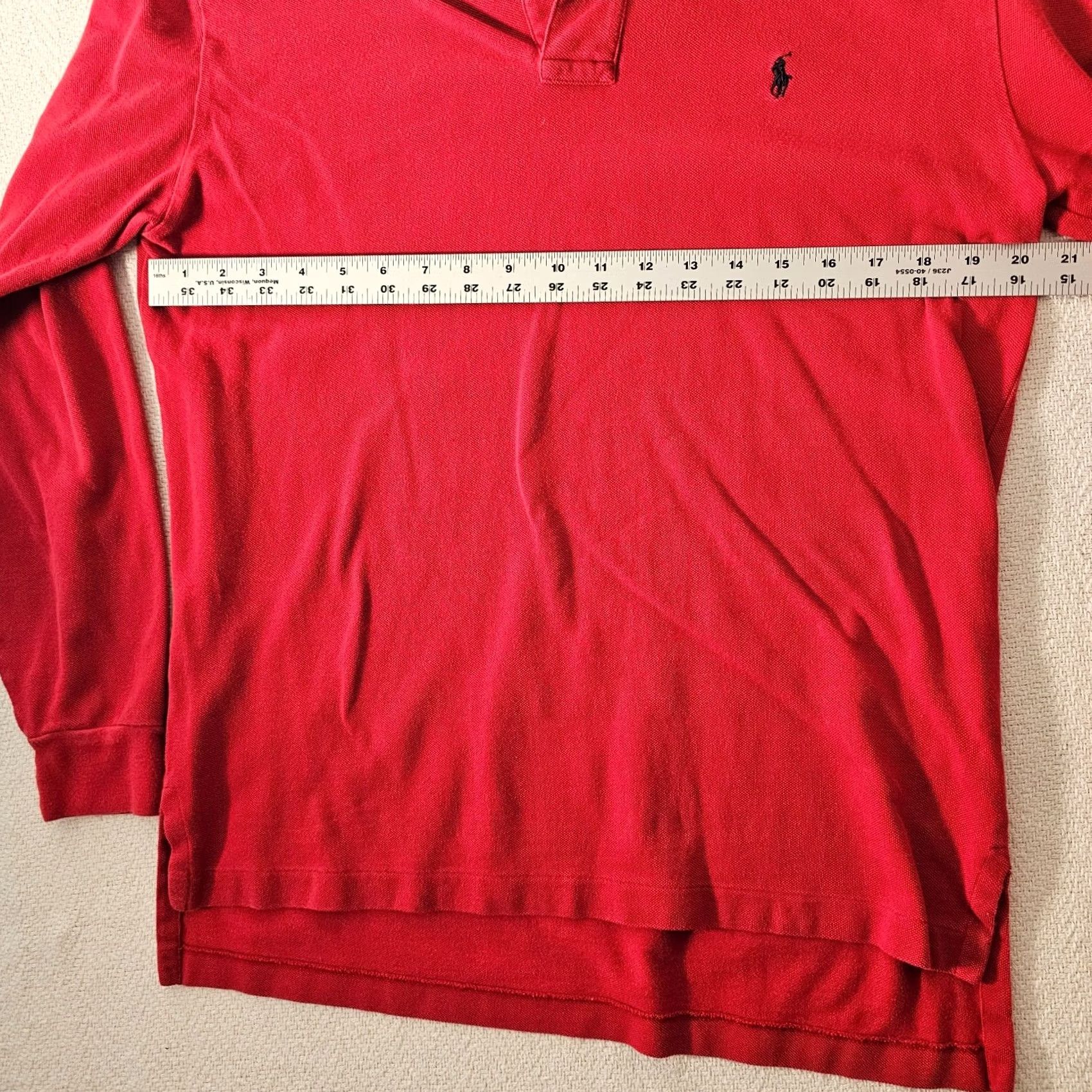 Ralph Lauren Polo Ralph Lauren Shirt Adult Medium Red Long Sleeve Golf Rugby Men's M Size US M / EU 48-50 / 2 - 5 Thumbnail