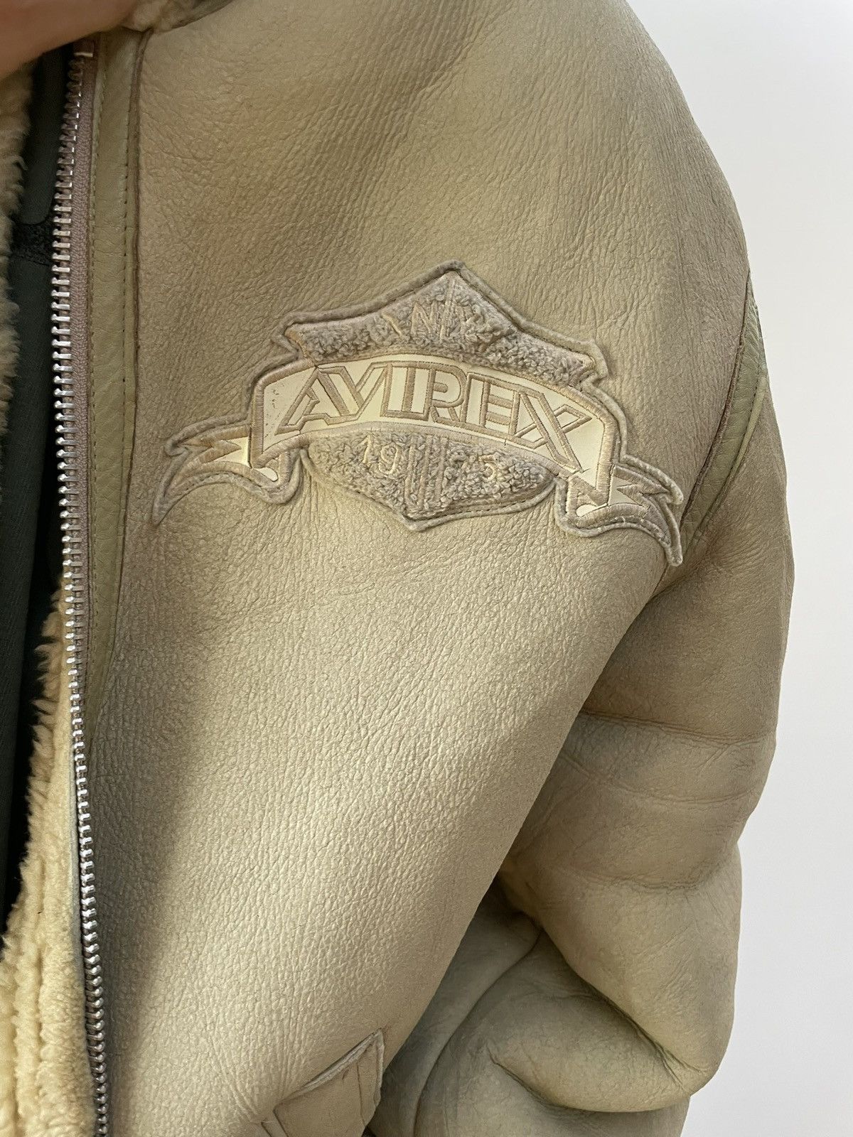 Avirex Avirex 80s B3 shearling jacket with big back embelem Size US XL / EU 56 / 4 - 3 Thumbnail