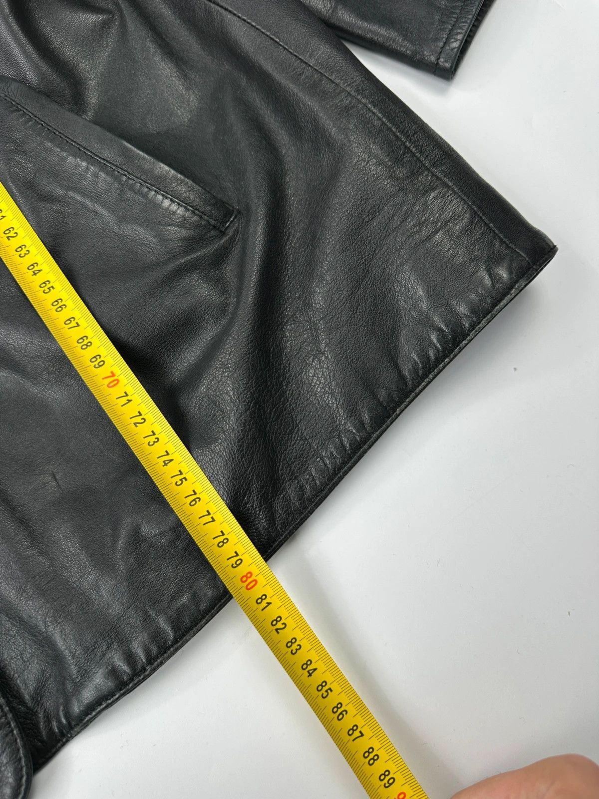 Burberry Burberrys 90s Black Leather Trench Coat Tartan Monogram Size US L / EU 52-54 / 3 - 15 Thumbnail