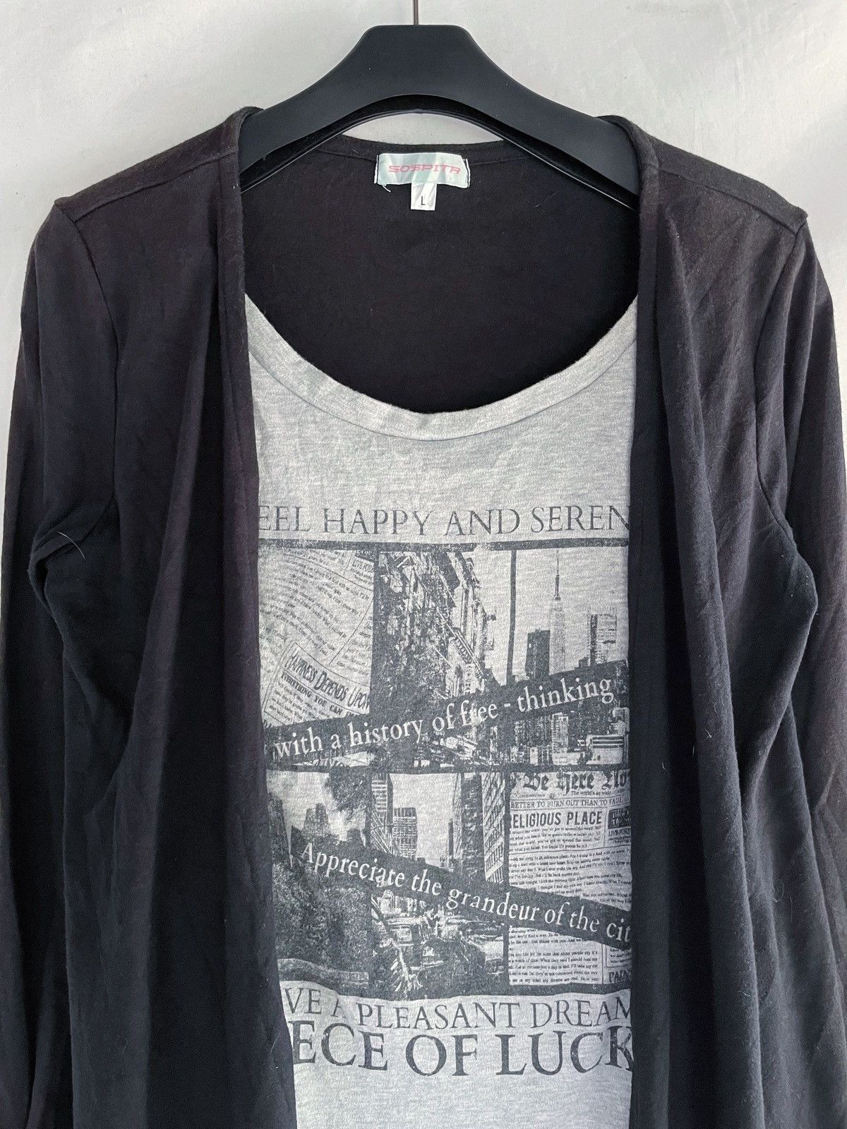 Japanese Brand JAPANESE SOSPITA DOUBLE LAYER KNIT TEE Size US M / EU 48-50 / 2 - 7 Thumbnail