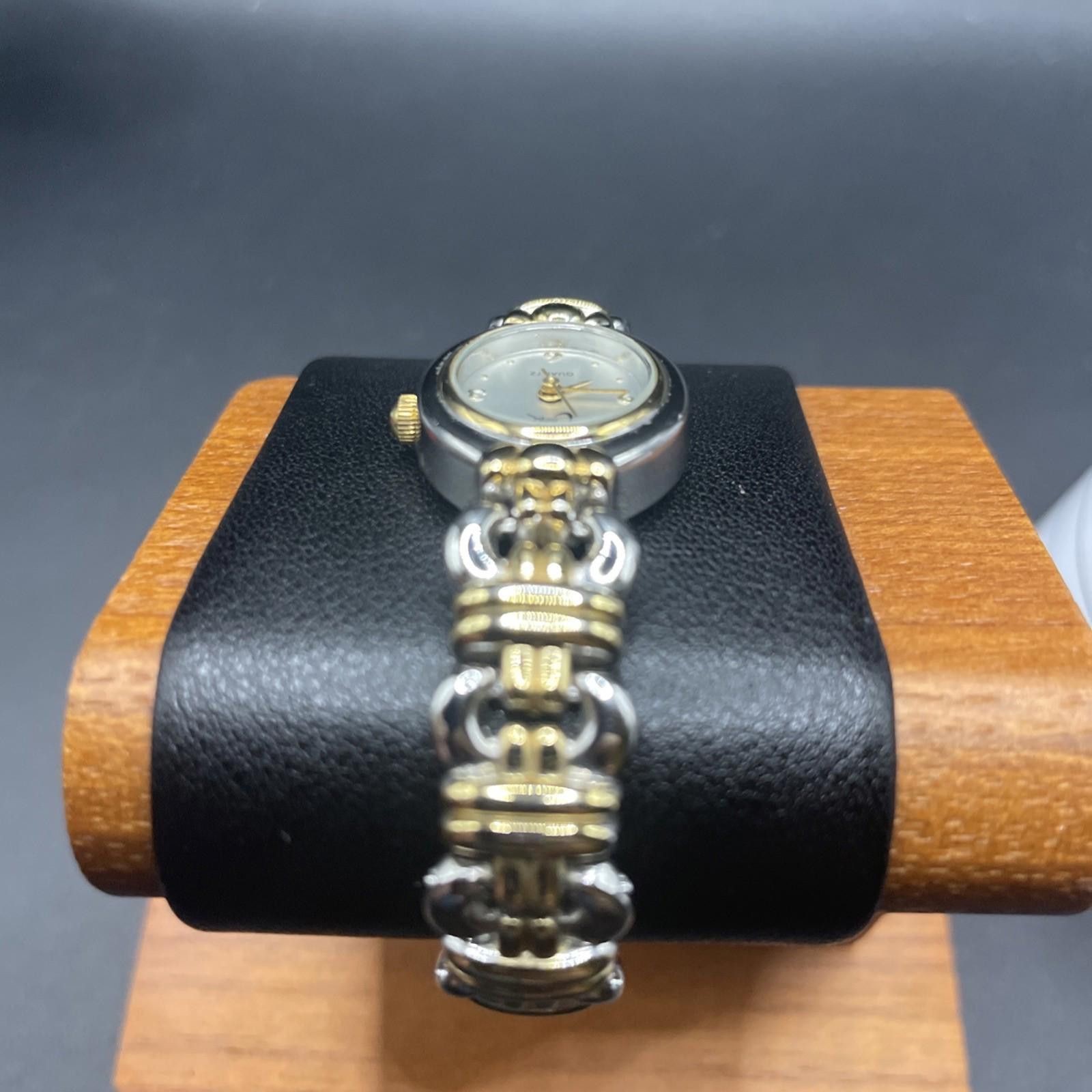 Designer Cache Watch Women Gold & Silver Quartz Watch New Battery Size ONE SIZE - 4 Thumbnail