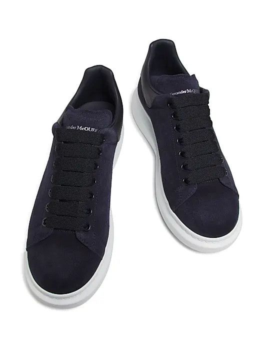 Alexander McQueen os11x0126 Suede Oversized Sneakers in Navy Size US 12 / EU 45 - 4 Thumbnail