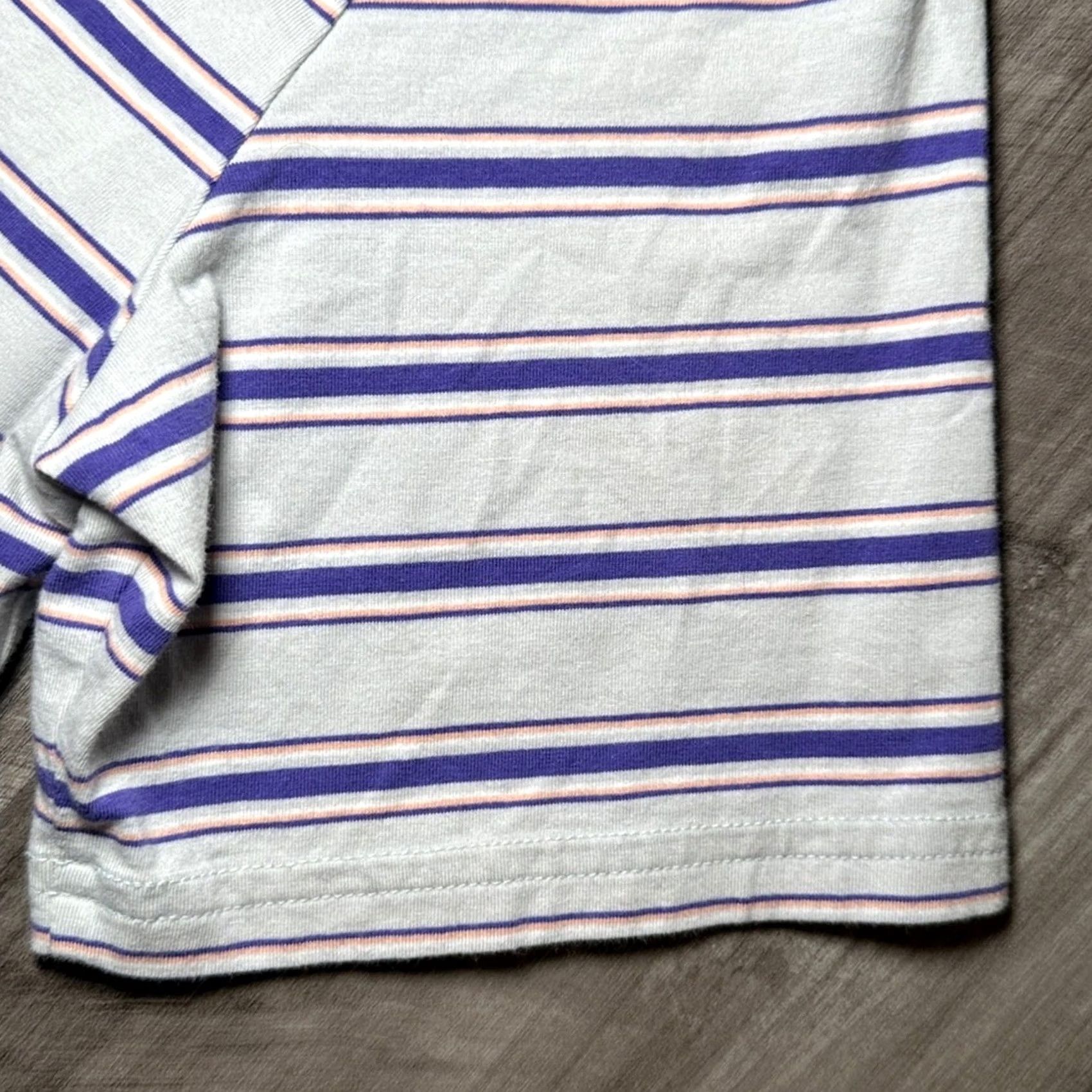 Vintage Criquet Mens S Gray Pima Cotton Stretch Striped Pocket Polo Size US S / EU 44-46 / 1 - 4 Thumbnail