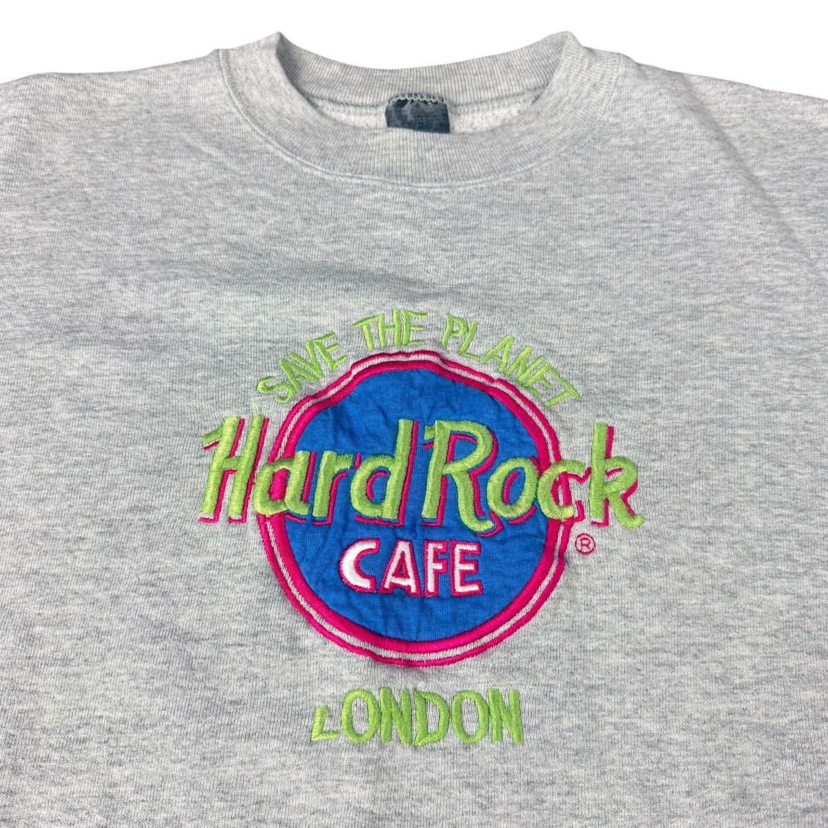 Vintage Vintage Hard Rock Cafe Save Planet London Neon Sweatshirt L Size US L / EU 52-54 / 3 - 4 Thumbnail