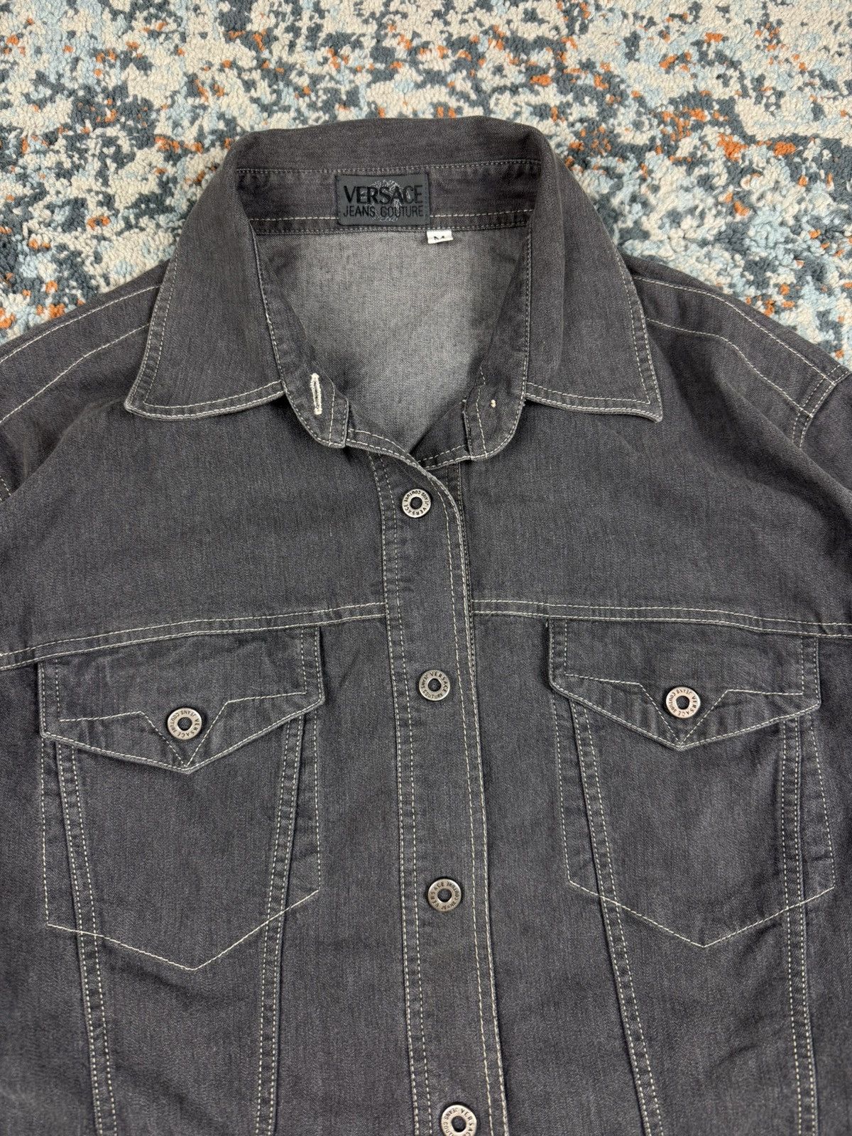 Versace Jeans Couture Vintage 90s Versace Jeans Couture denim cowboy shirt western Size M / US 6-8 / IT 42-44 - 7 Thumbnail