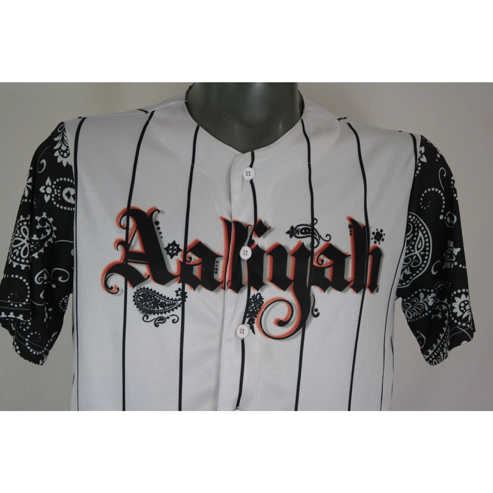 Vintage Aaliyah Baseball Jersey Shirt Double Sided Graphic Button Up Size US S / EU 44-46 / 1 - 3 Thumbnail