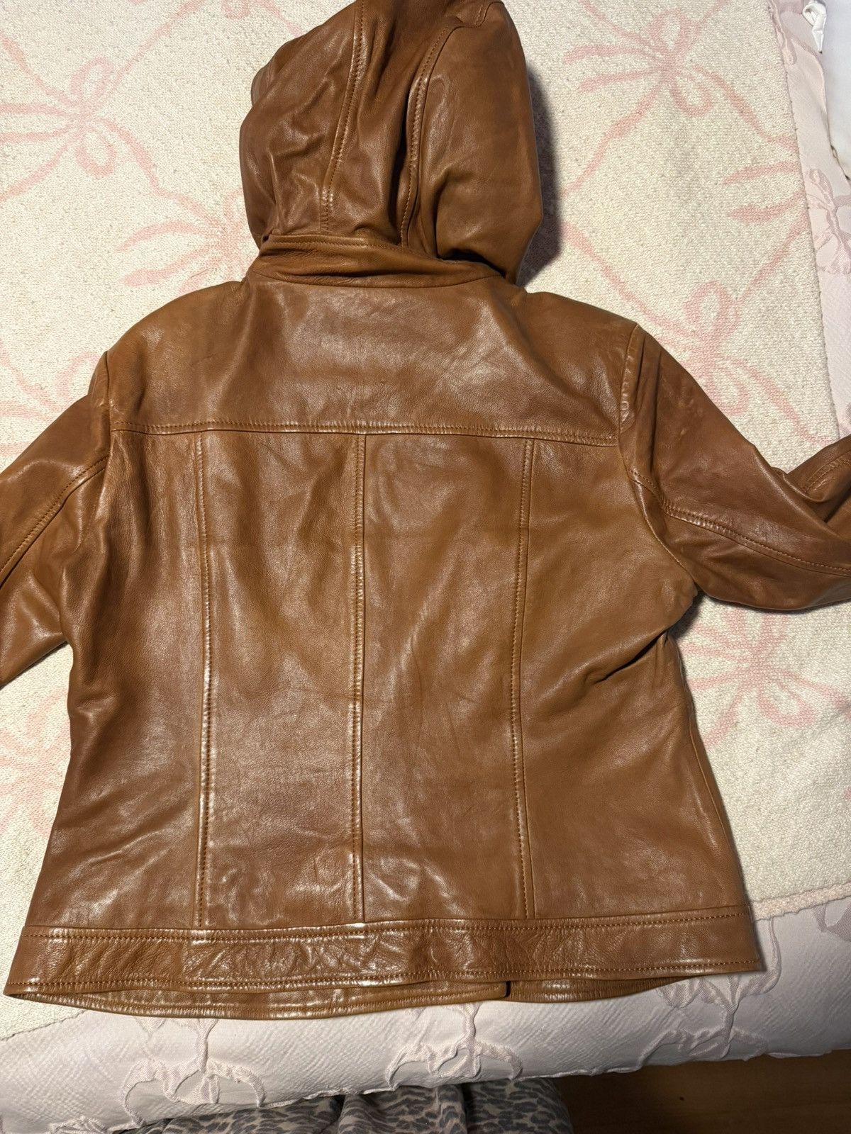 Other Closet Cognac Leather Moto Jacket - Brown Size XL / US 12-14 / IT 48-50 - 4 Thumbnail